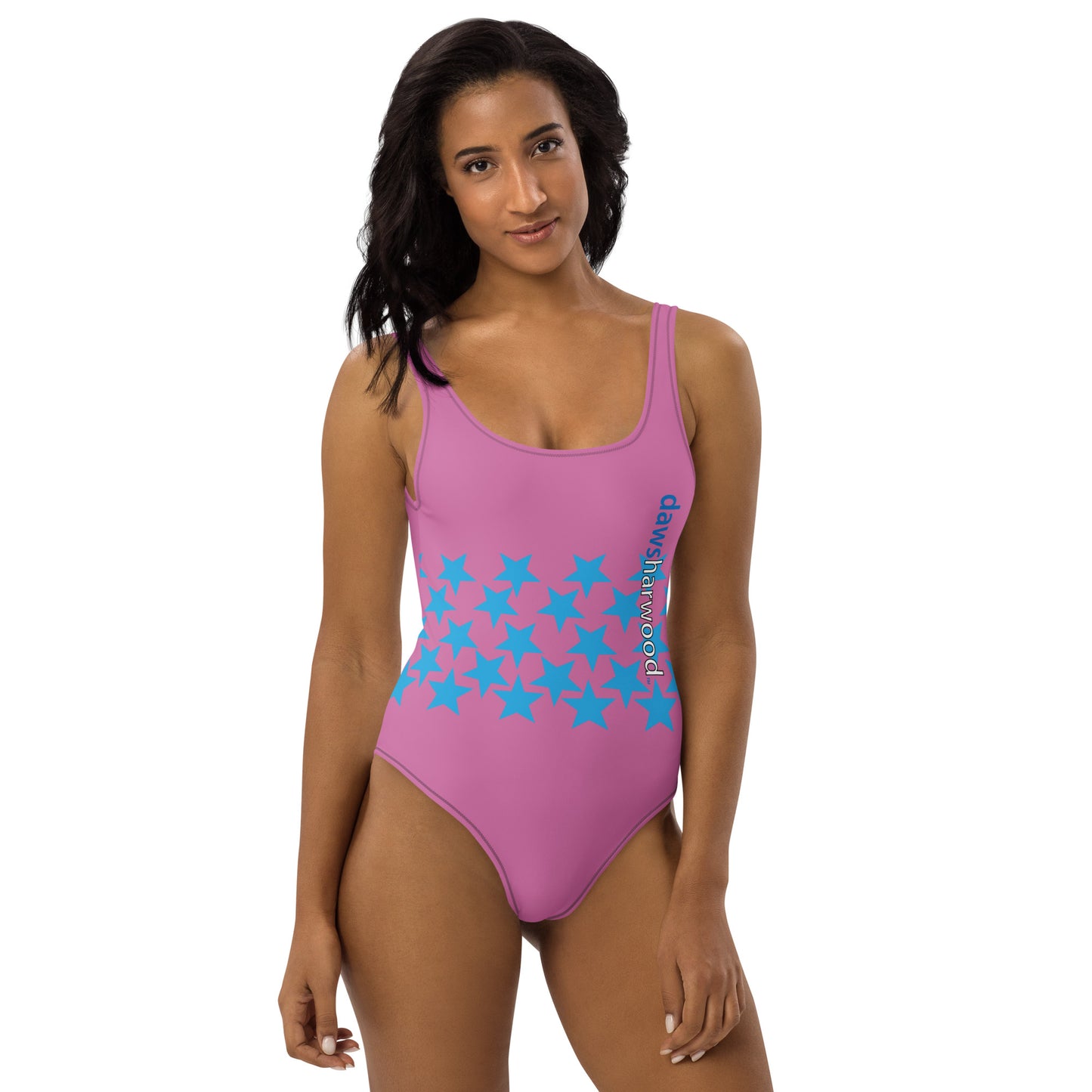 Daws star accent pink One-Piece Swimsuit