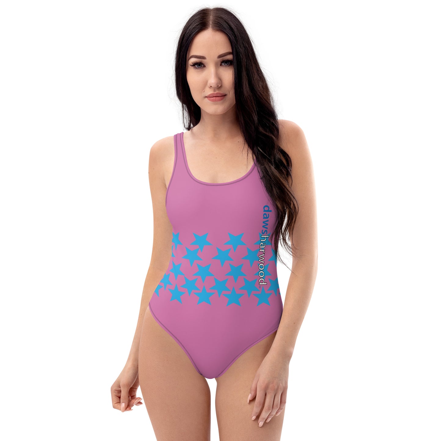 Daws star accent pink One-Piece Swimsuit