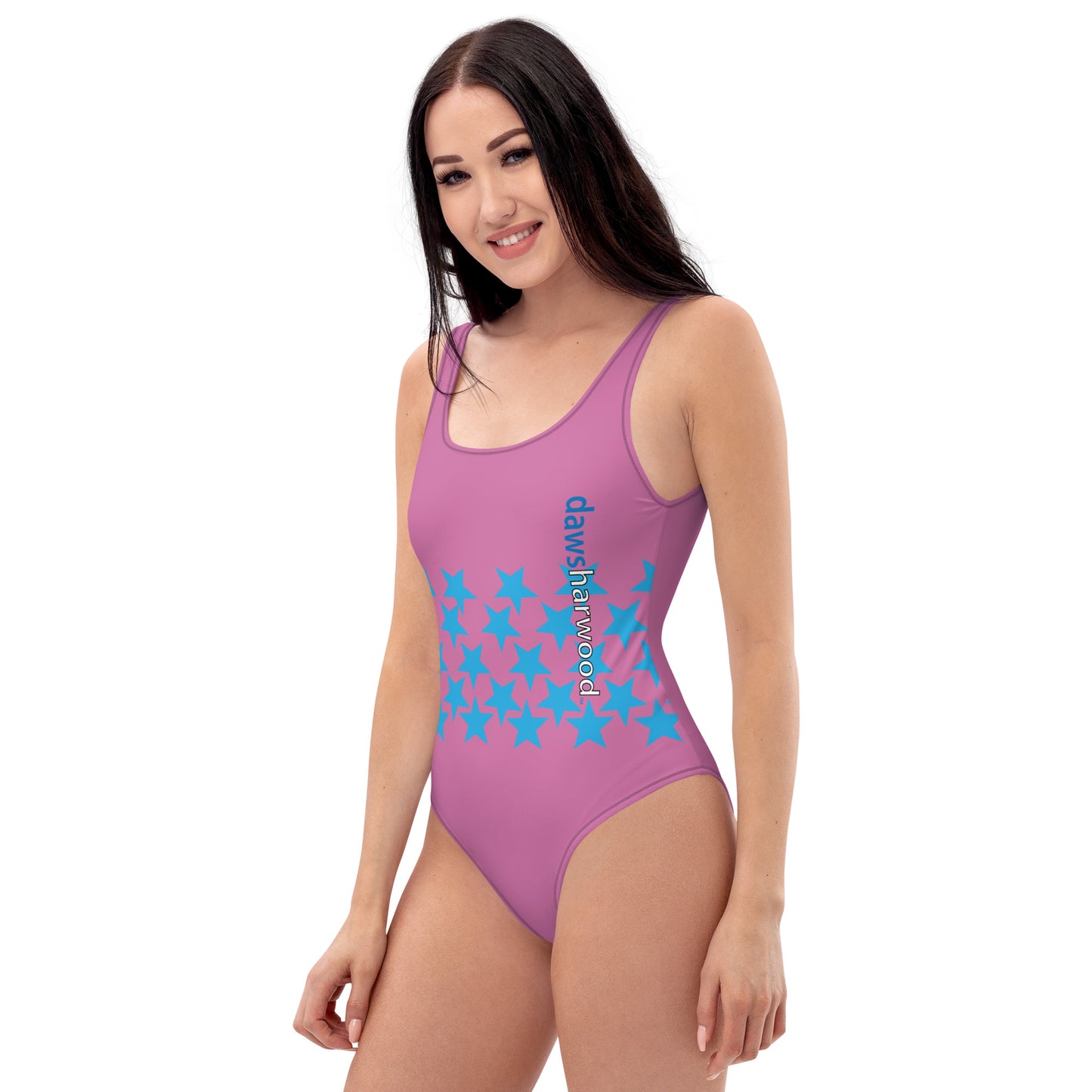 Daws star accent pink One-Piece Swimsuit