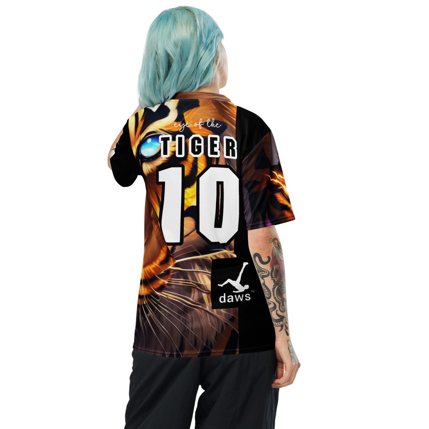 Eye of the tiger Daws unisex soccer jersey