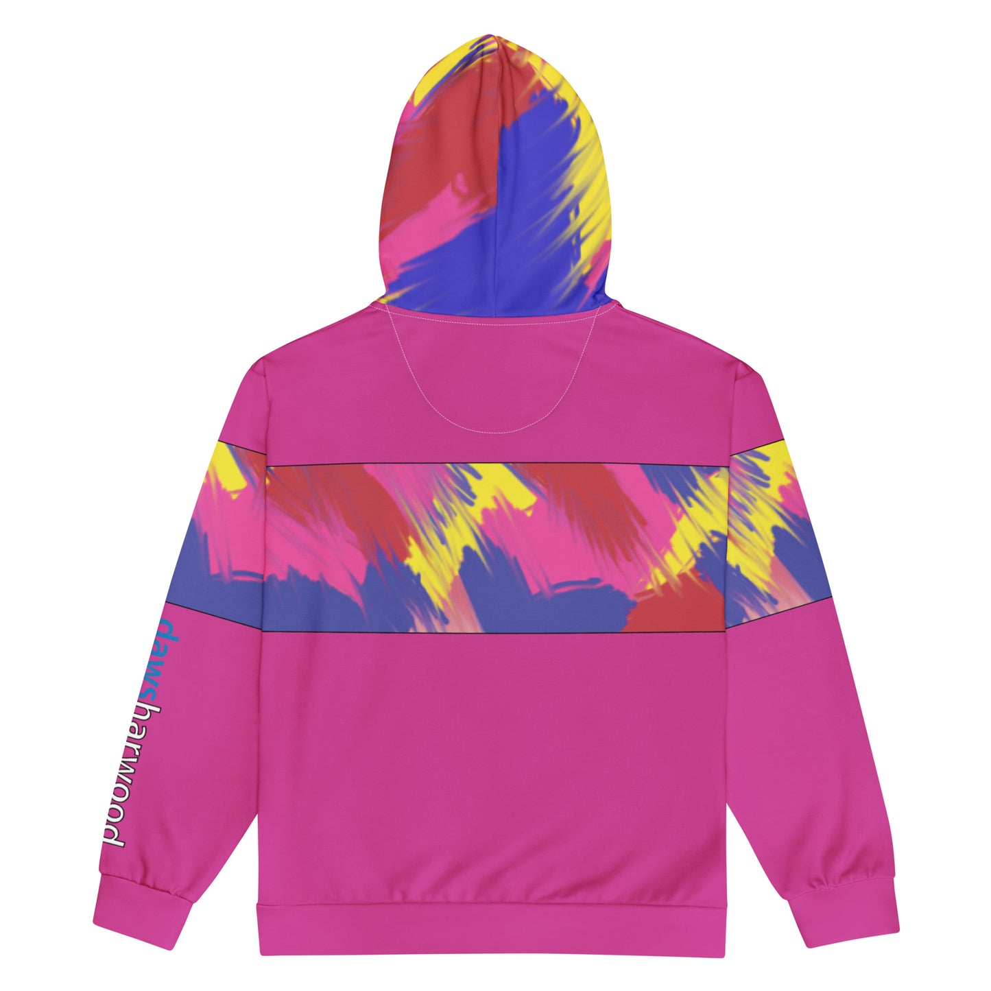 Daws logo multi pink Unisex zip hoodie