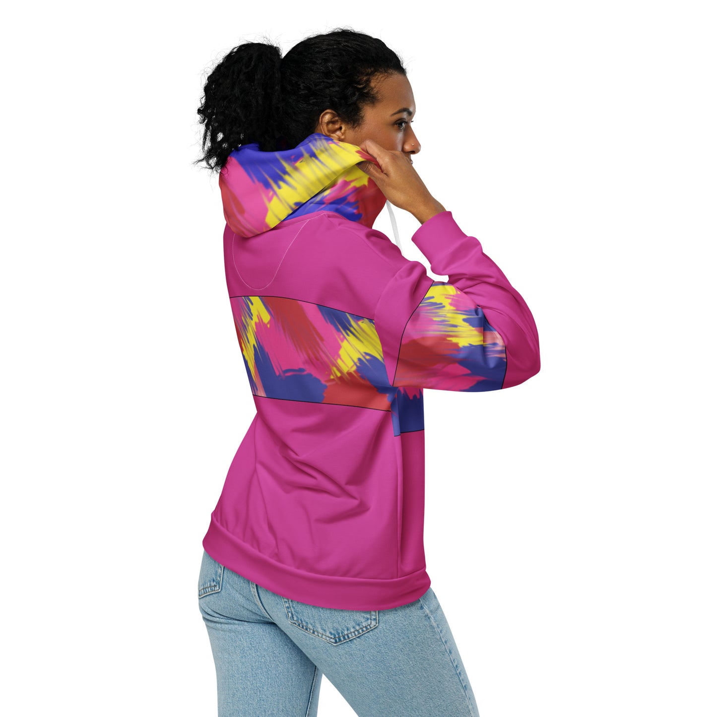 Daws logo multi pink Unisex zip hoodie