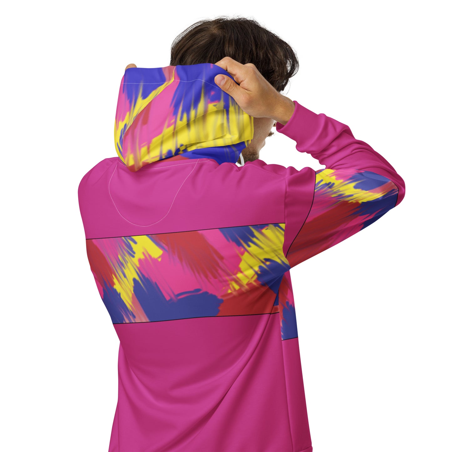 Daws logo multi pink Unisex zip hoodie
