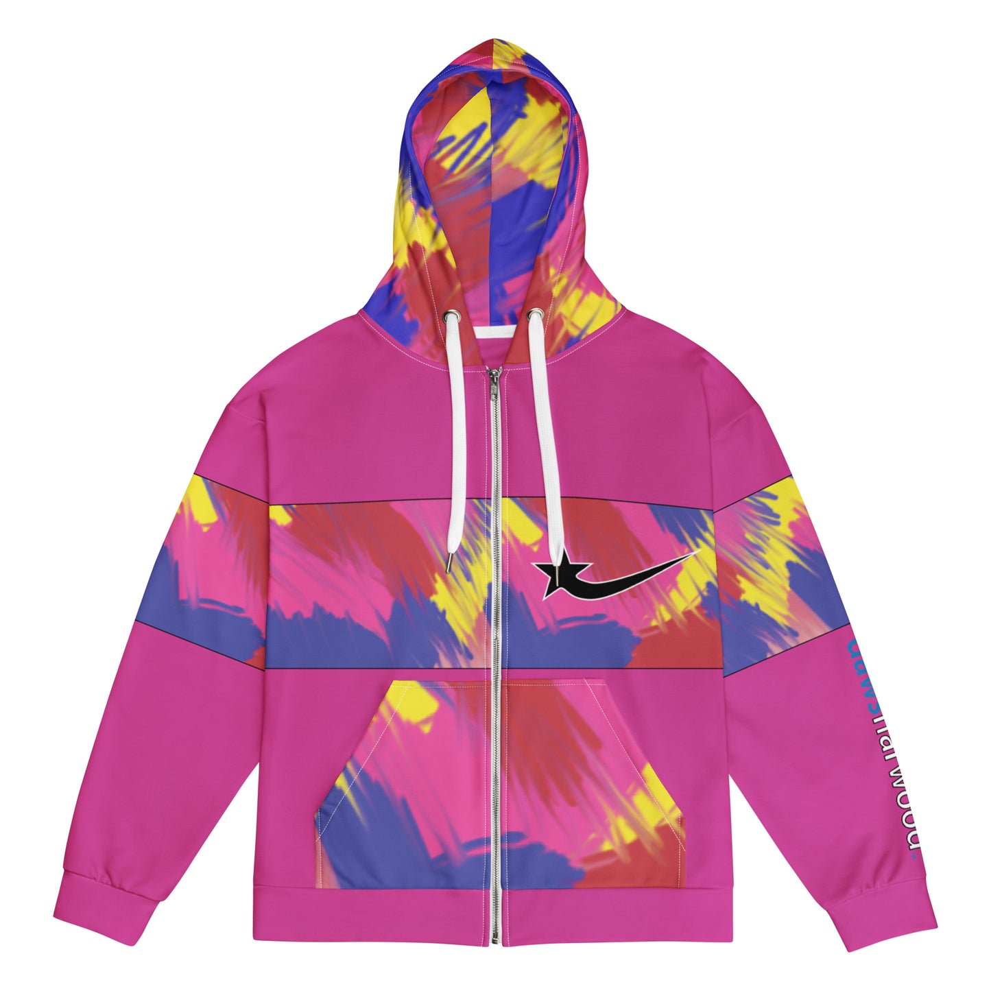 Daws logo multi pink Unisex zip hoodie
