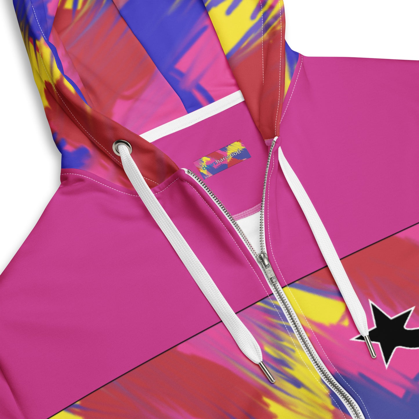 Daws logo multi pink Unisex zip hoodie