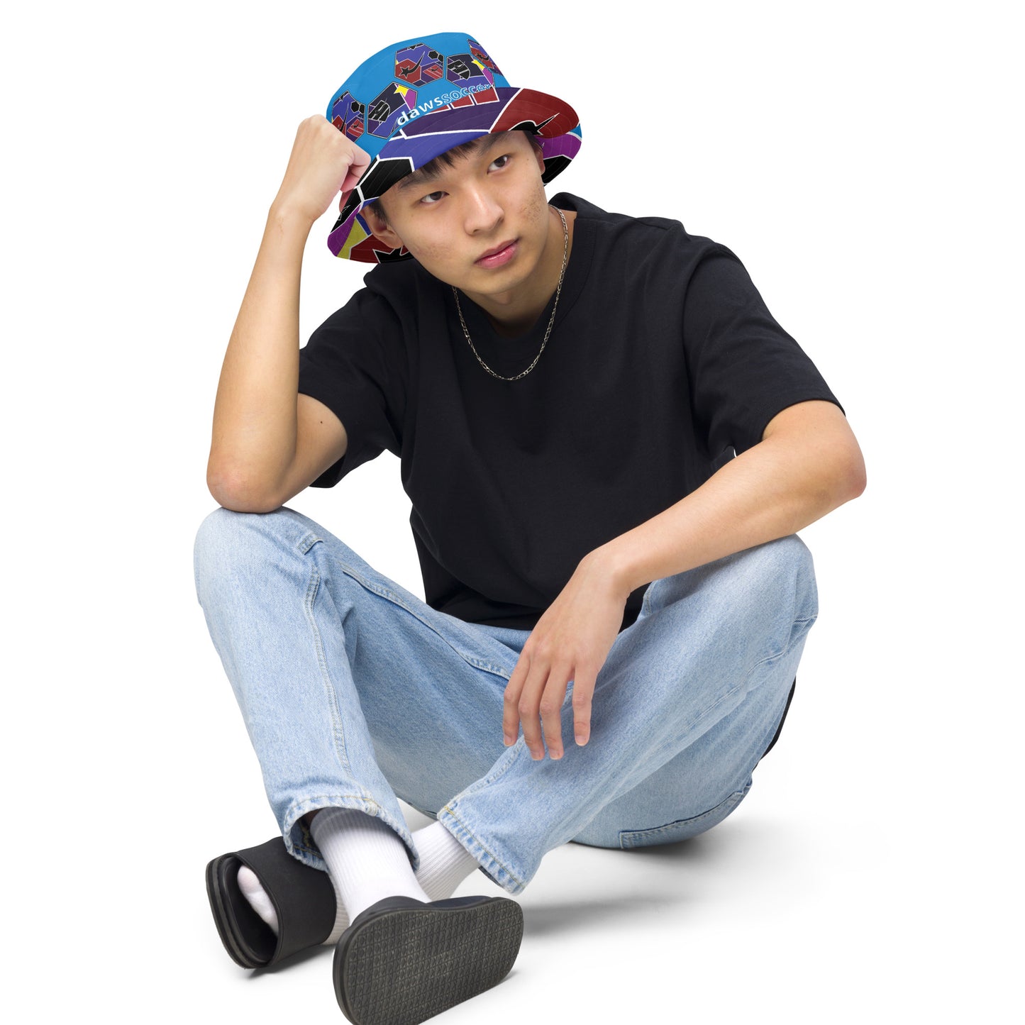 Daws soccer shape accent Reversible bucket hat