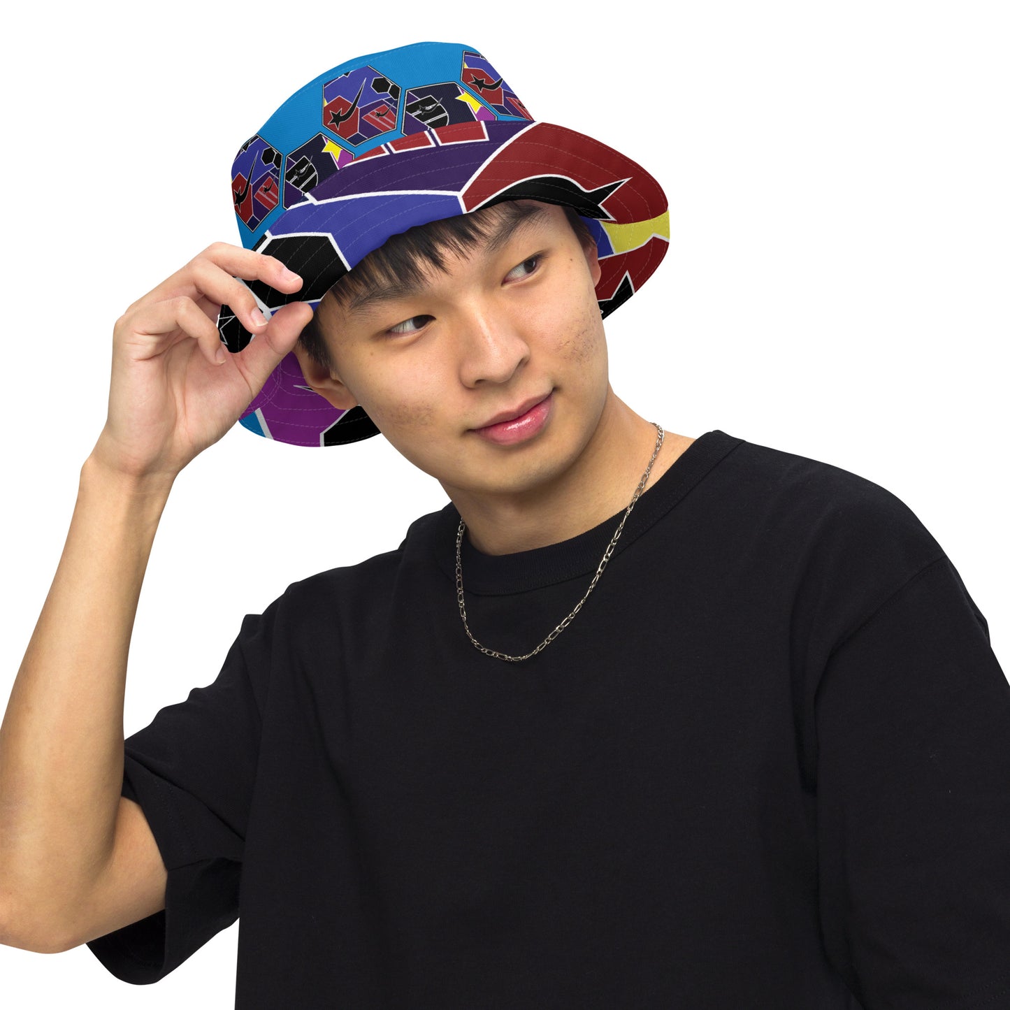 Daws soccer shape accent Reversible bucket hat