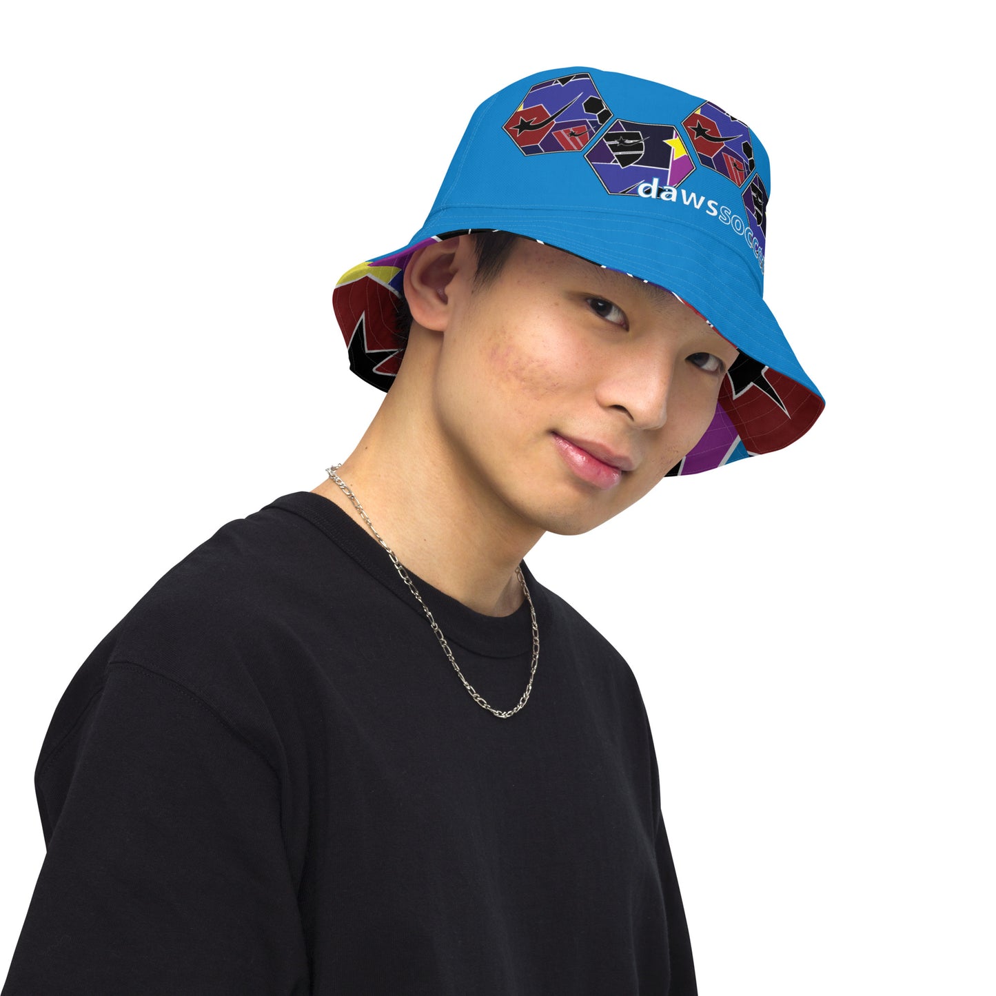 Daws soccer shape accent Reversible bucket hat