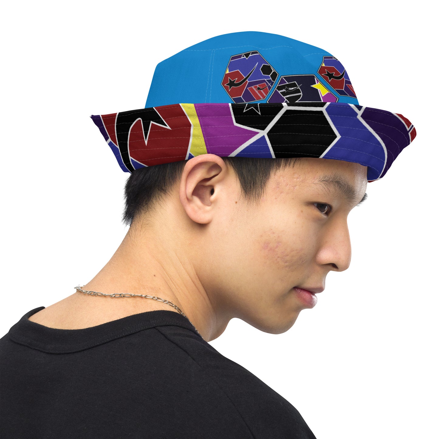 Daws soccer shape accent Reversible bucket hat