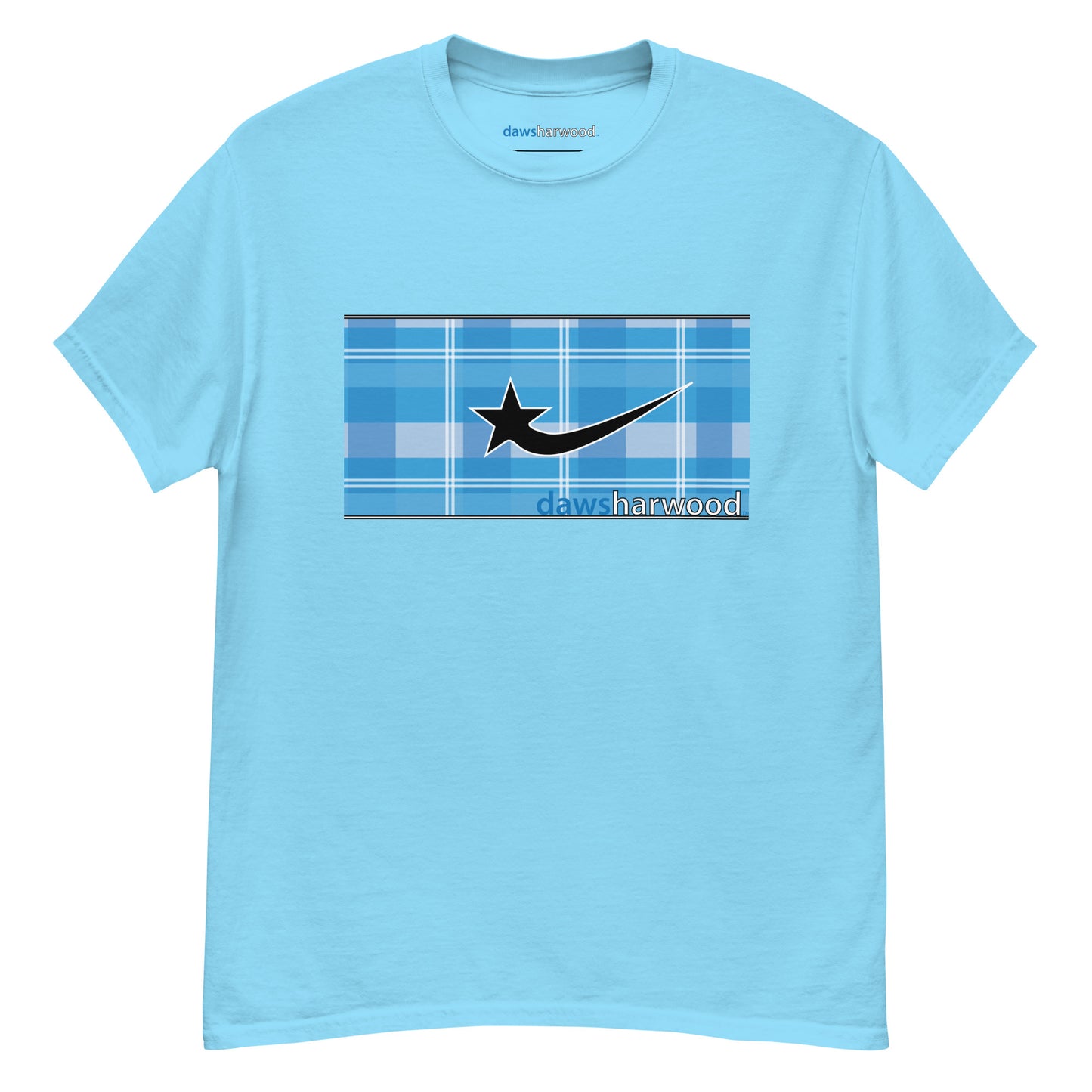 Daws logo blue plaid accent Men's classic tee