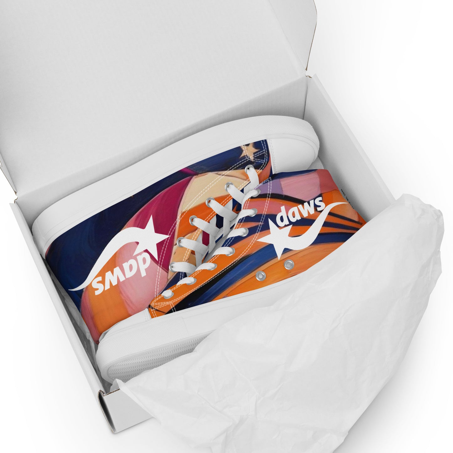 Daws Orange city Men’s high top canvas shoes
