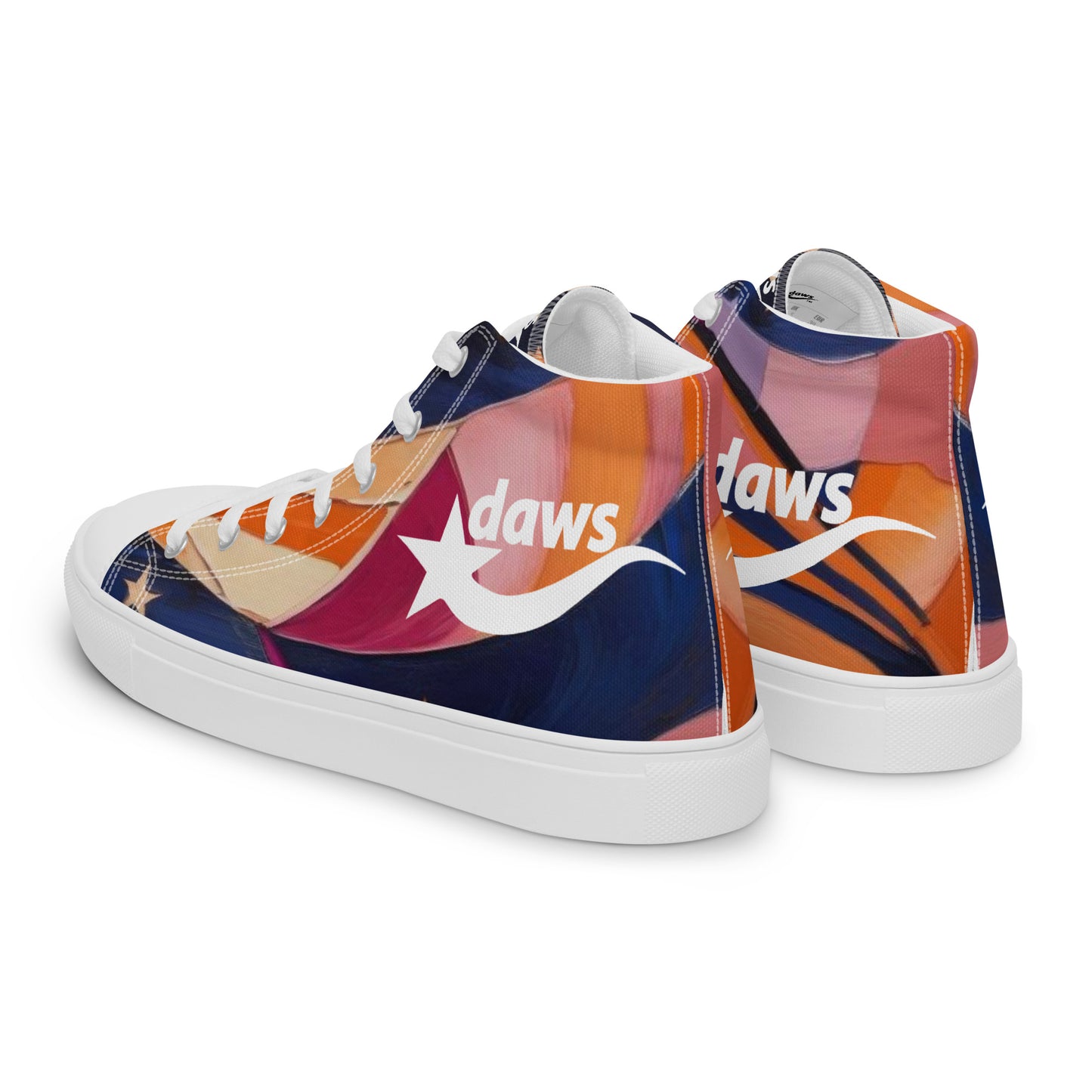 Daws Orange city Men’s high top canvas shoes