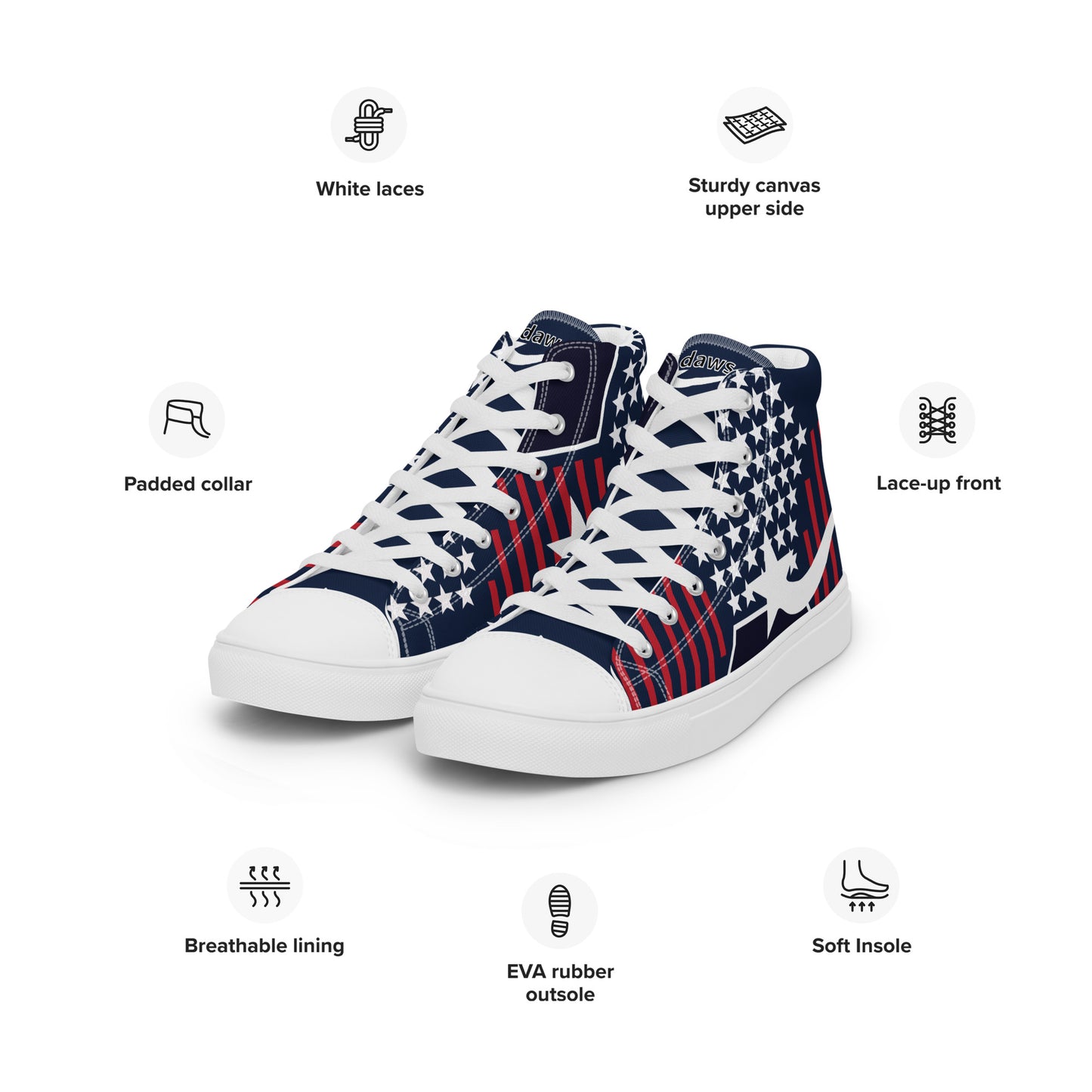 Daws Starswag Men’s high top canvas shooting star shoes
