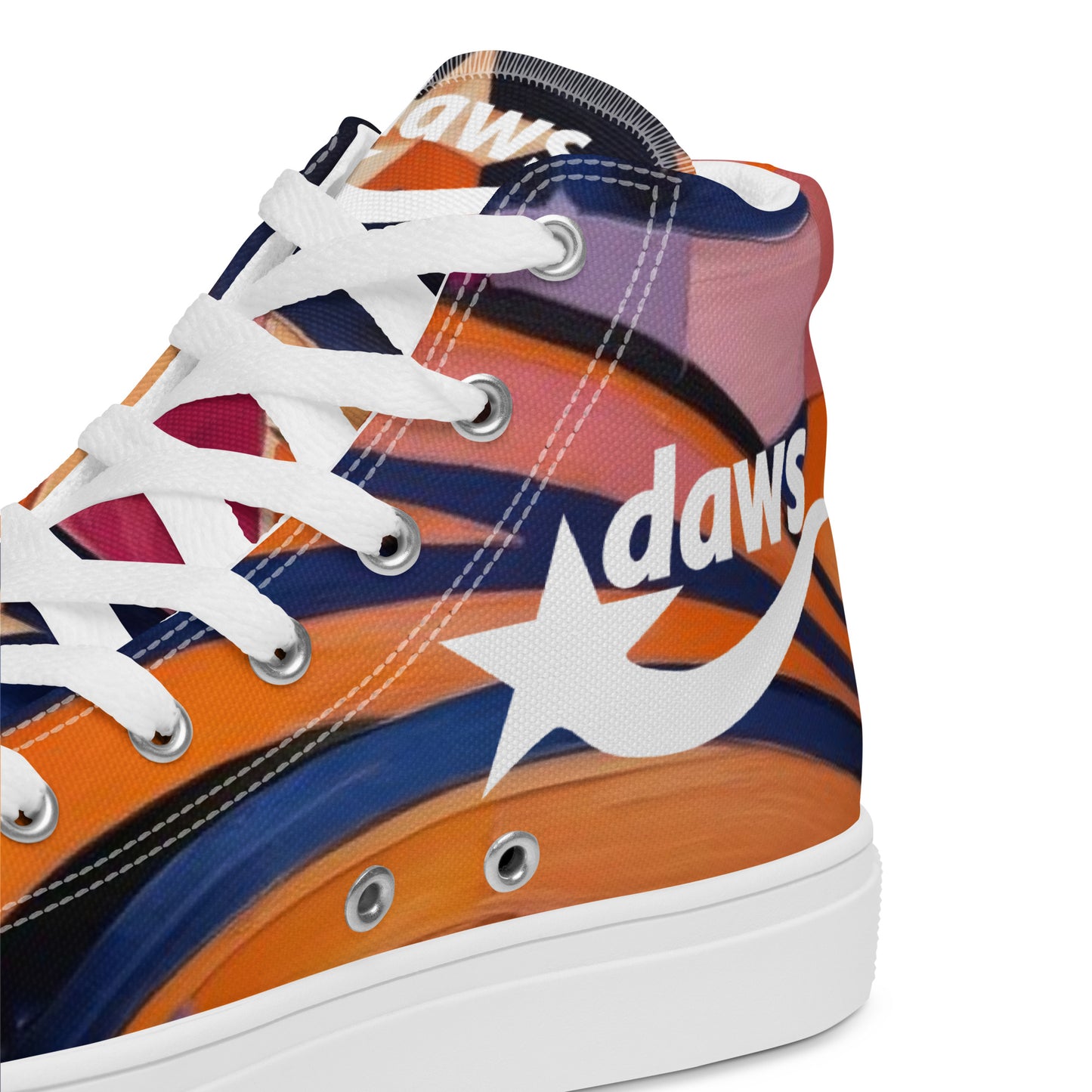 Daws Orange city Men’s high top canvas shoes