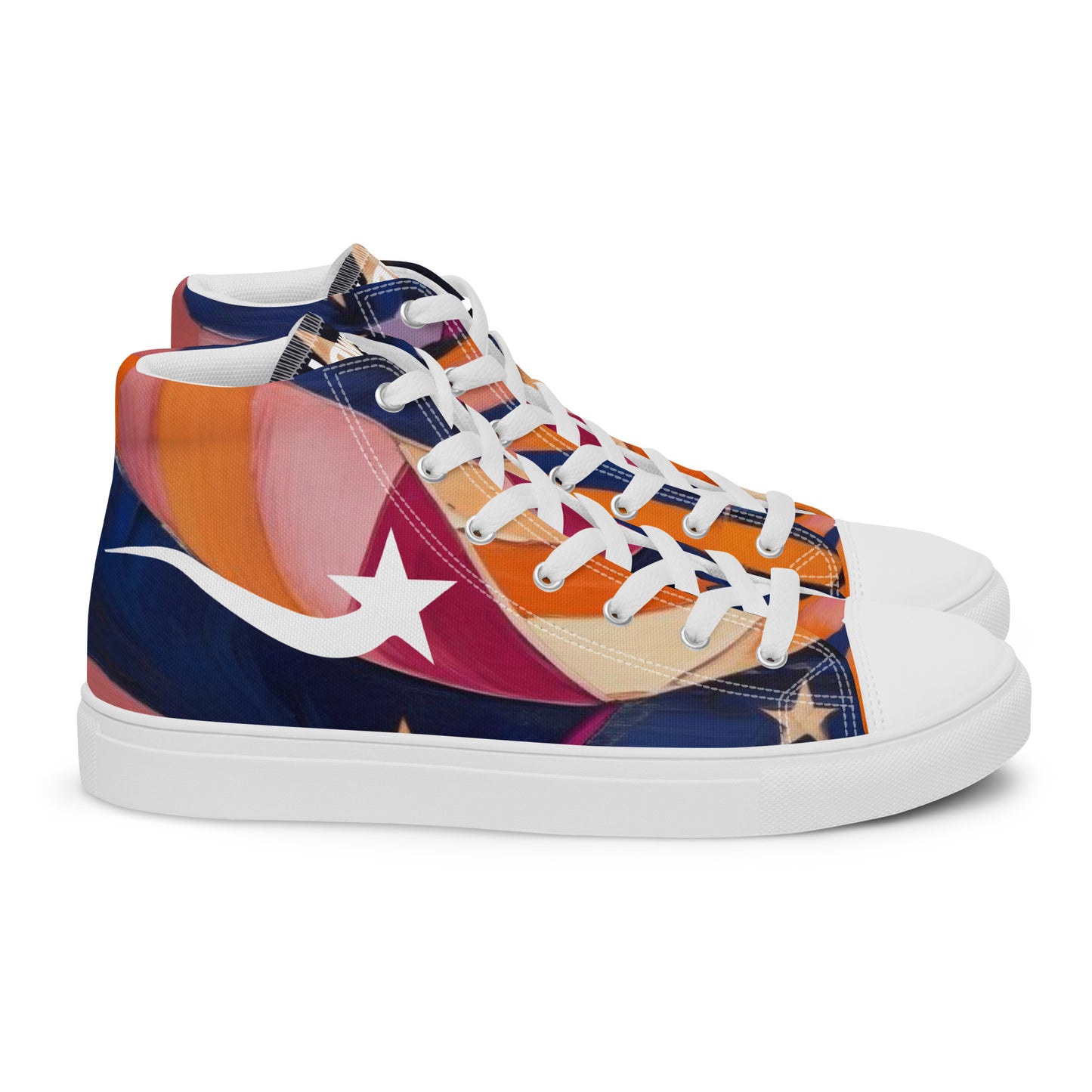Daws Orange city Men’s high top canvas shoes