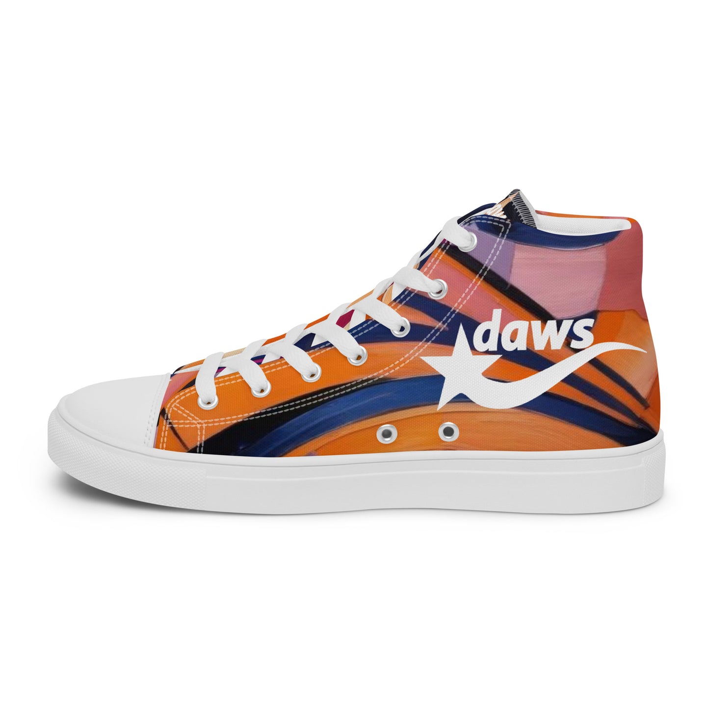 Daws Orange city Men’s high top canvas shoes