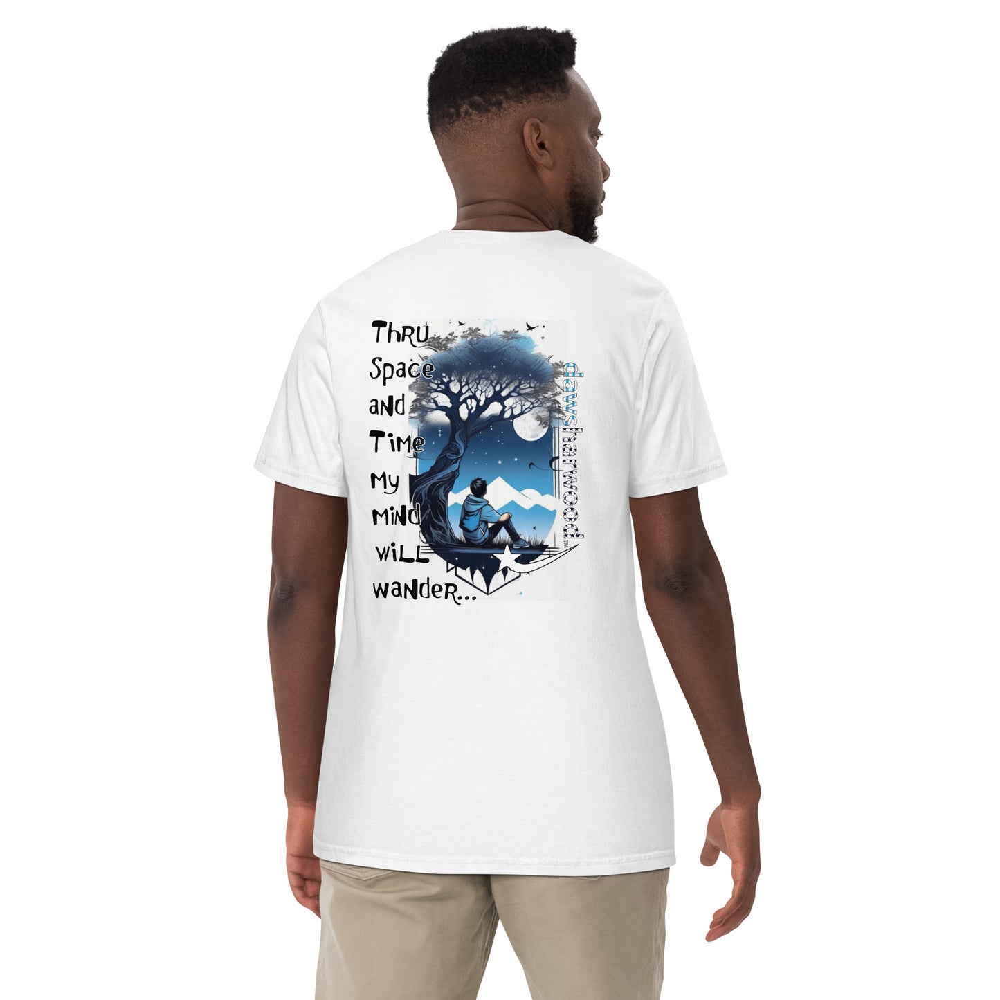 Daws thru space and time my mind will wander Unisex garment-dyed heavyweight t-shirt