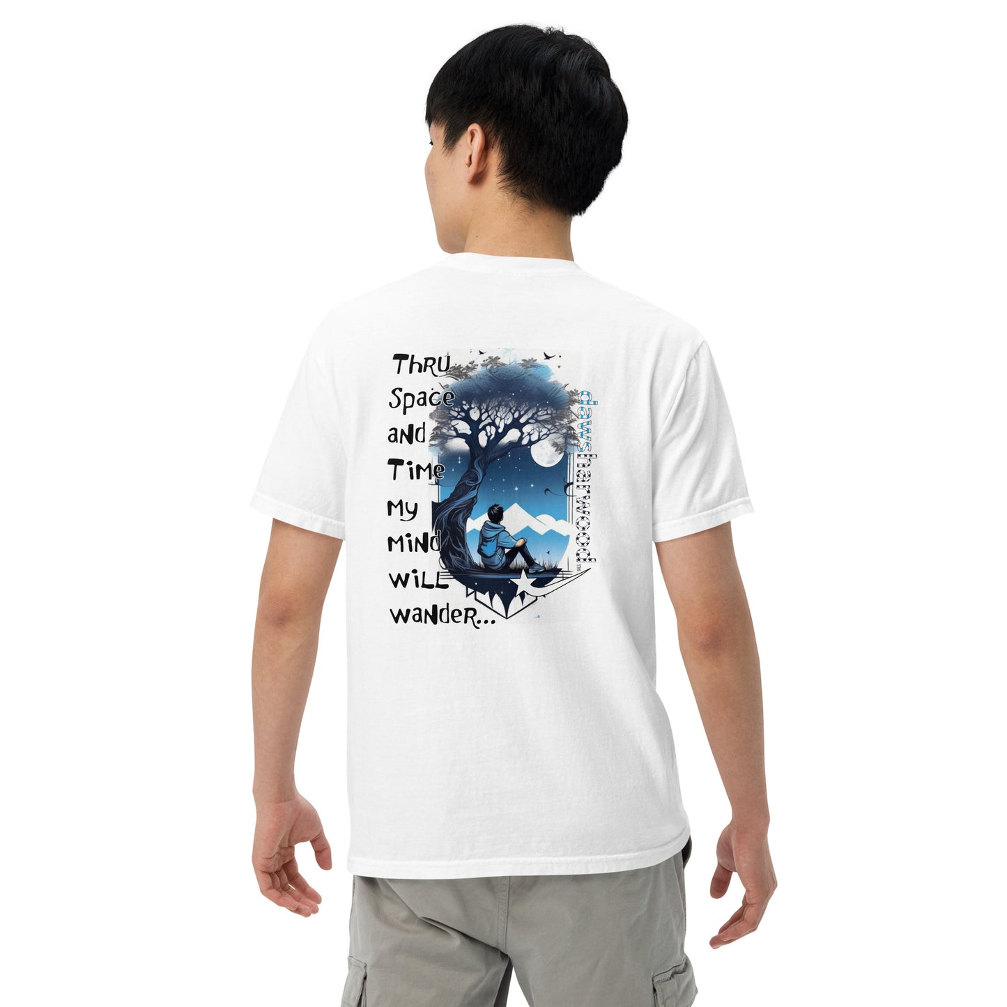 Daws thru space and time my mind will wander Unisex garment-dyed heavyweight t-shirt
