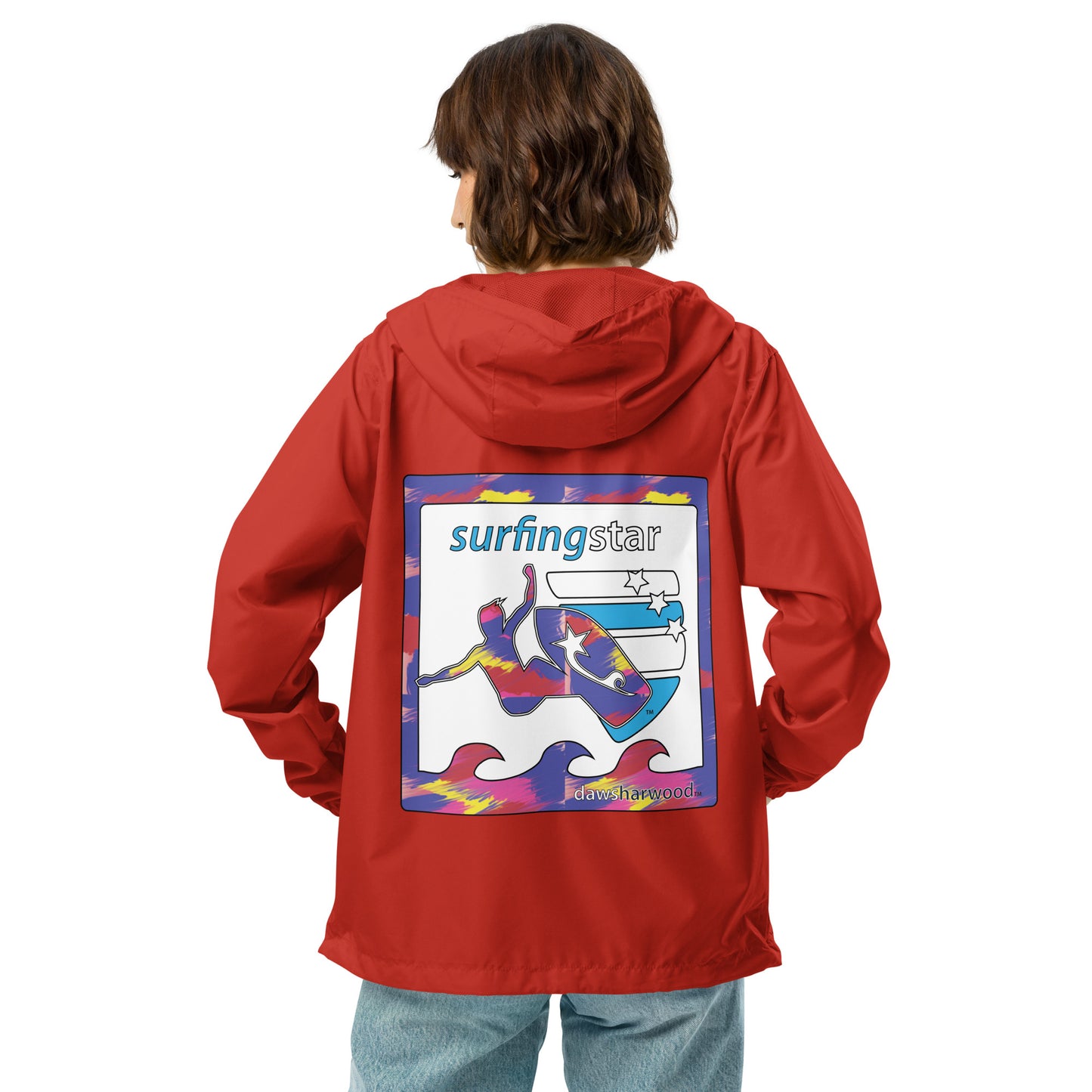 Daws Surf star Unisex lightweight zip up windbreaker
