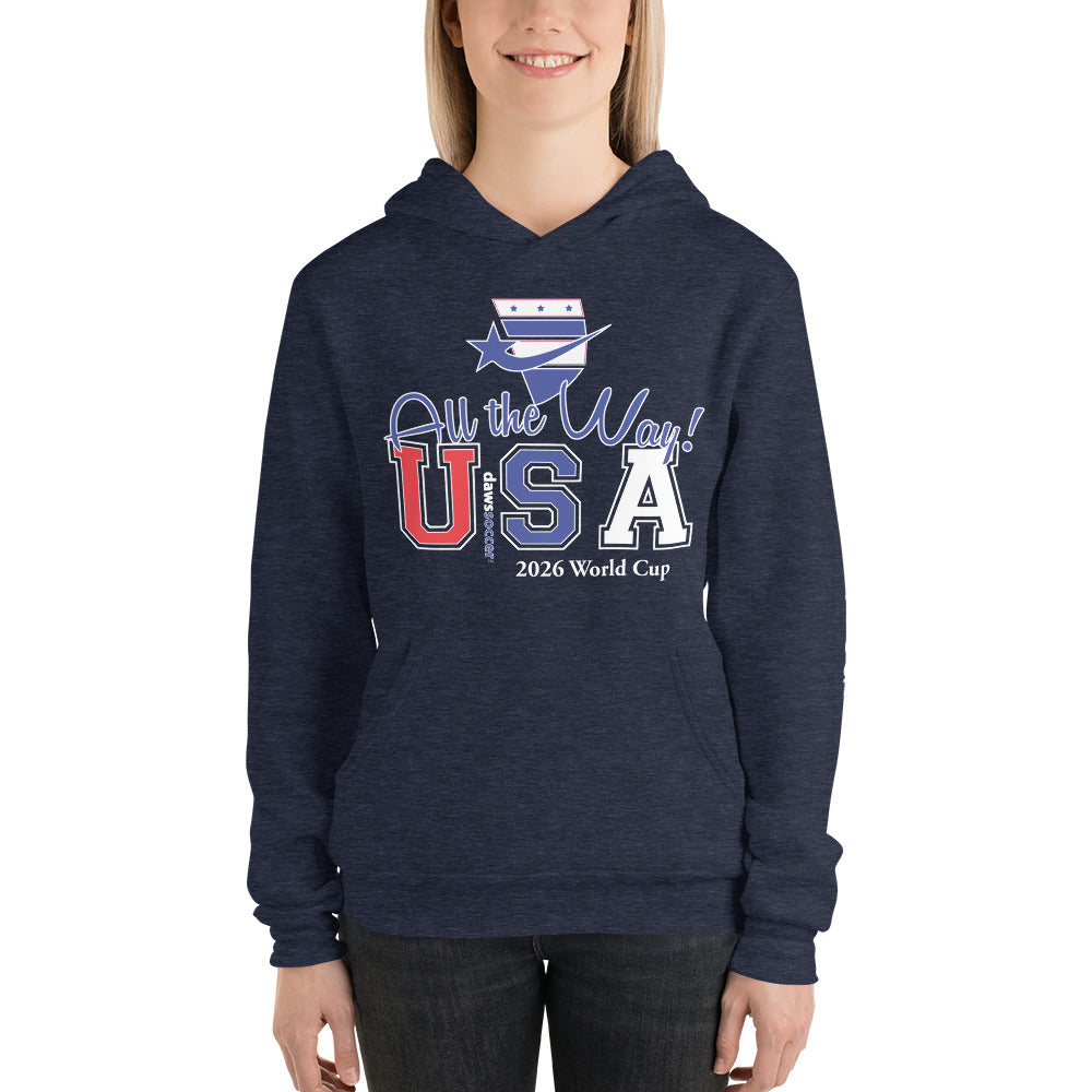 USA all the way world cup 2026 Unisex hoodie