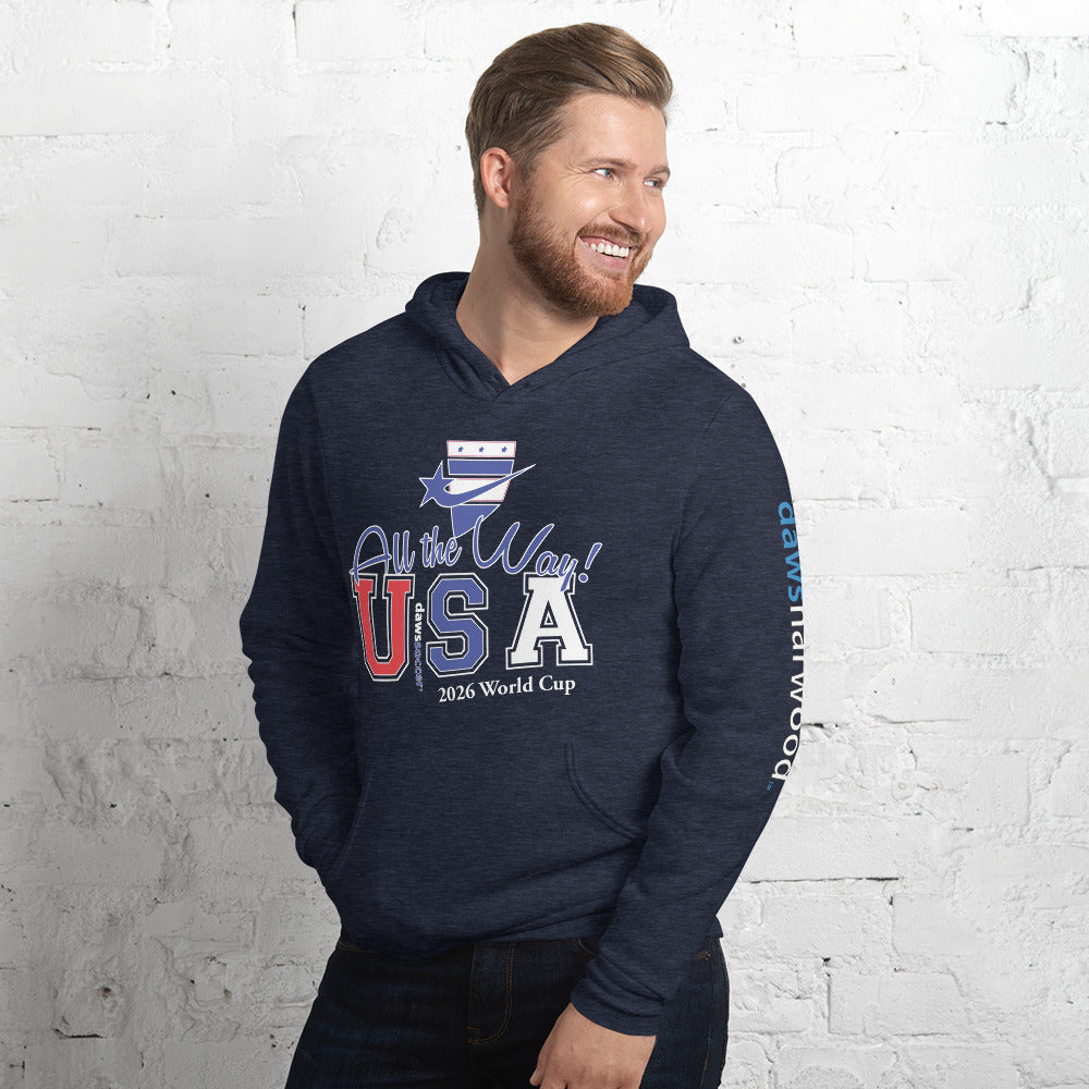 USA all the way world cup 2026 Unisex hoodie
