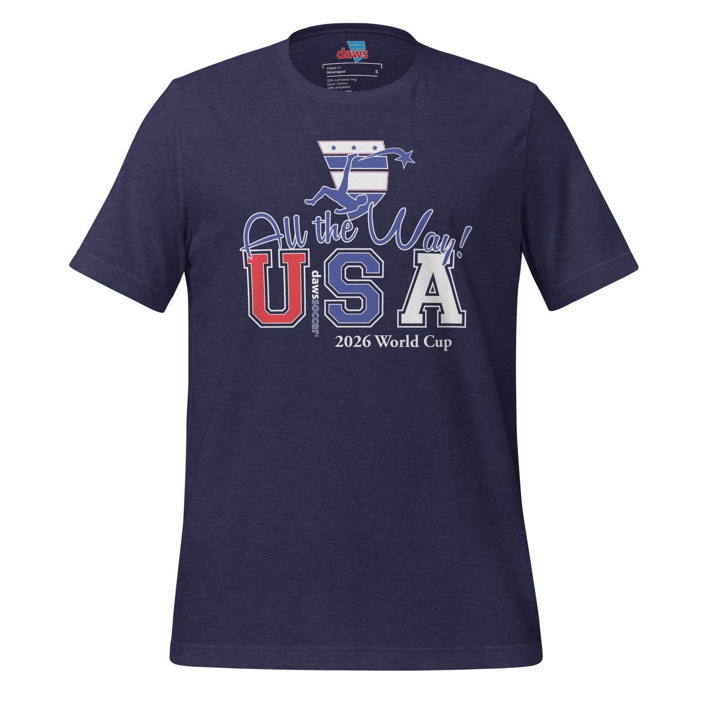 USA all the way world cup lightning strike Unisex t-shirt