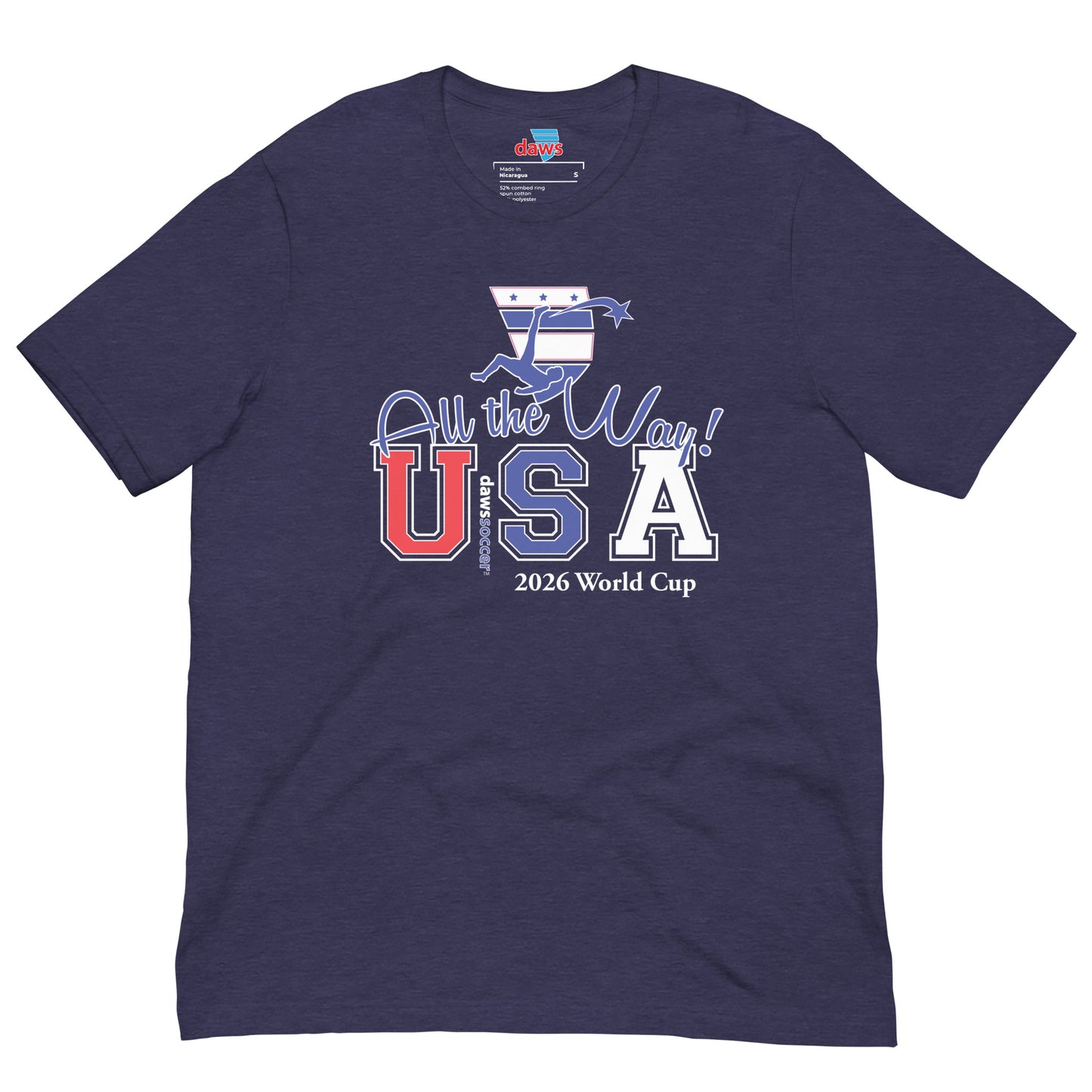 USA all the way world cup lightning strike Unisex t-shirt