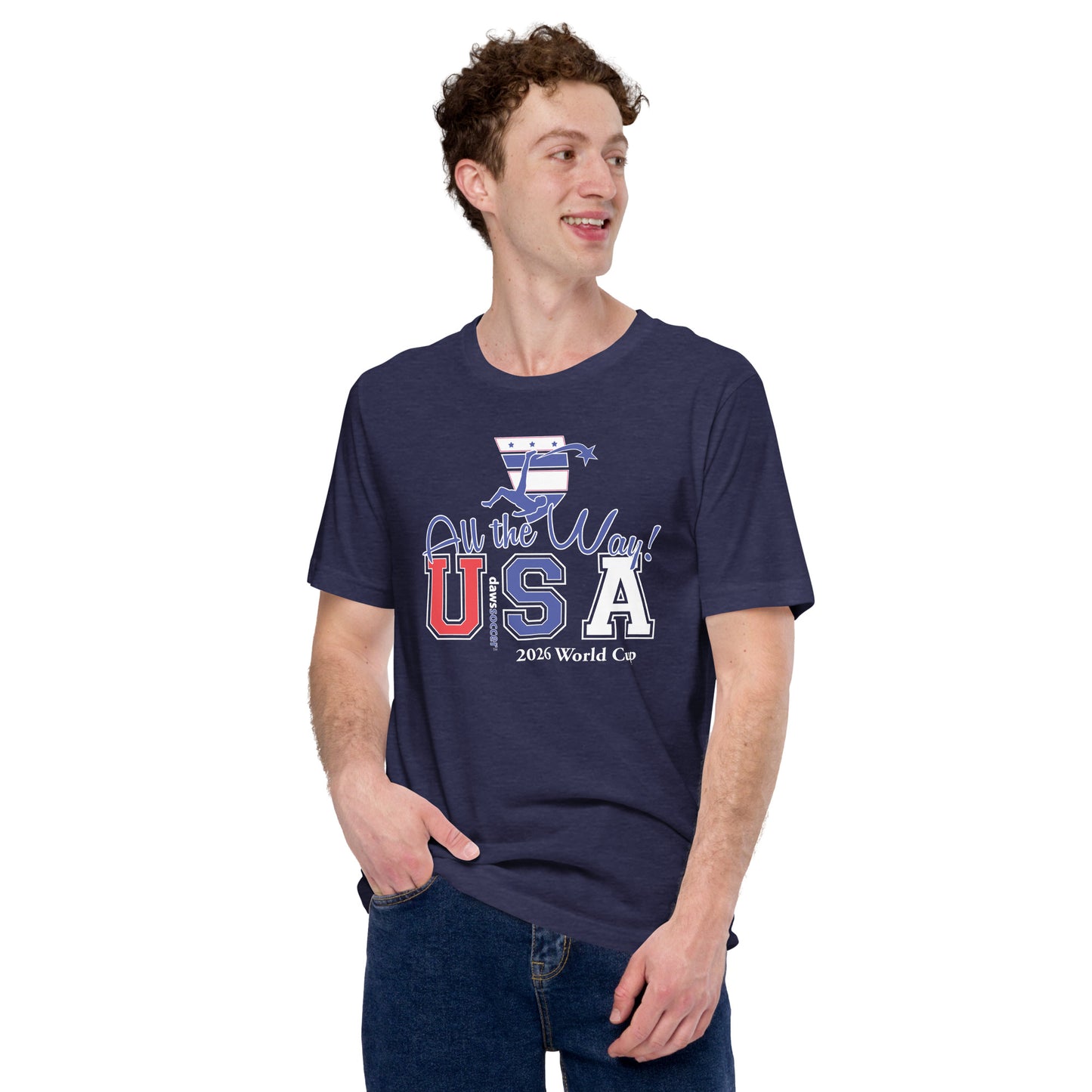 USA all the way world cup lightning strike Unisex t-shirt