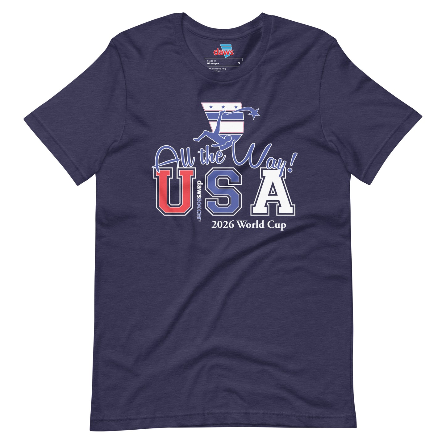USA all the way world cup lightning strike Unisex t-shirt