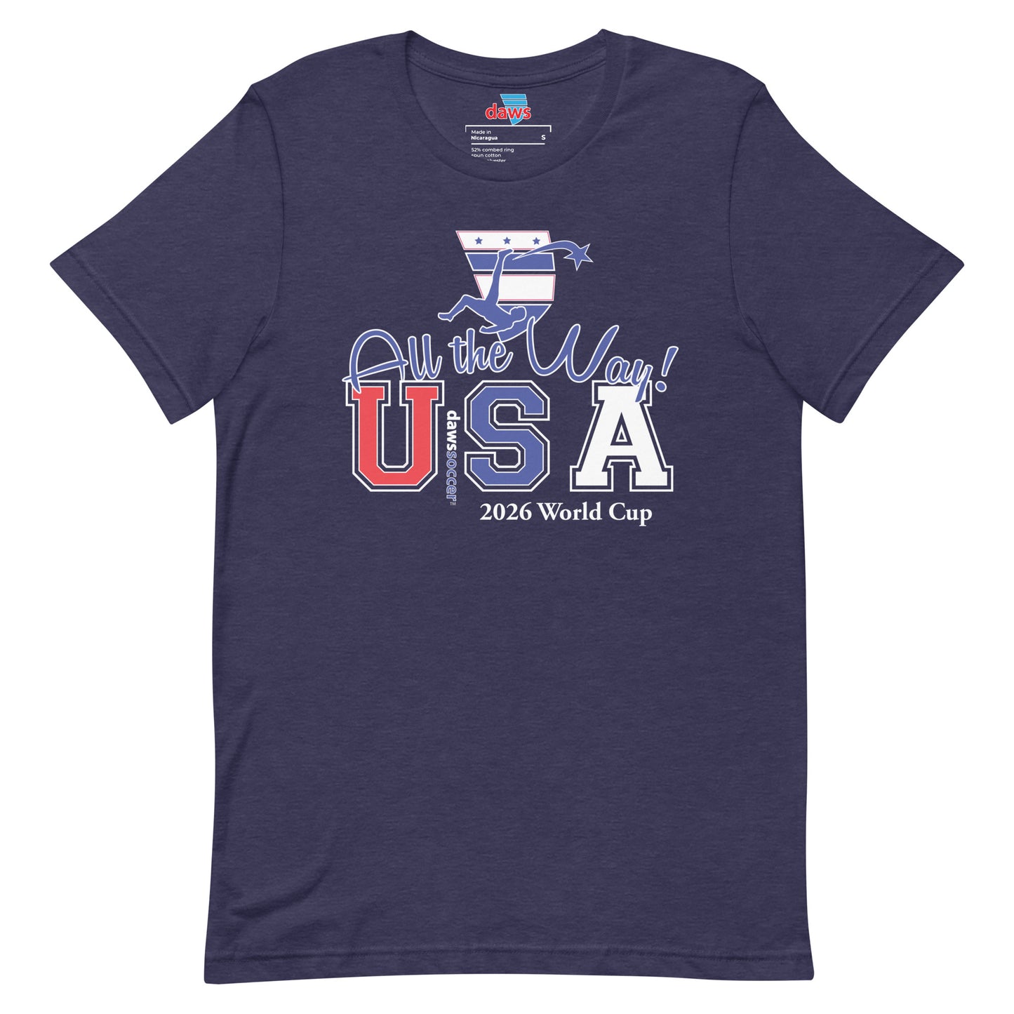 USA all the way world cup lightning strike Unisex t-shirt