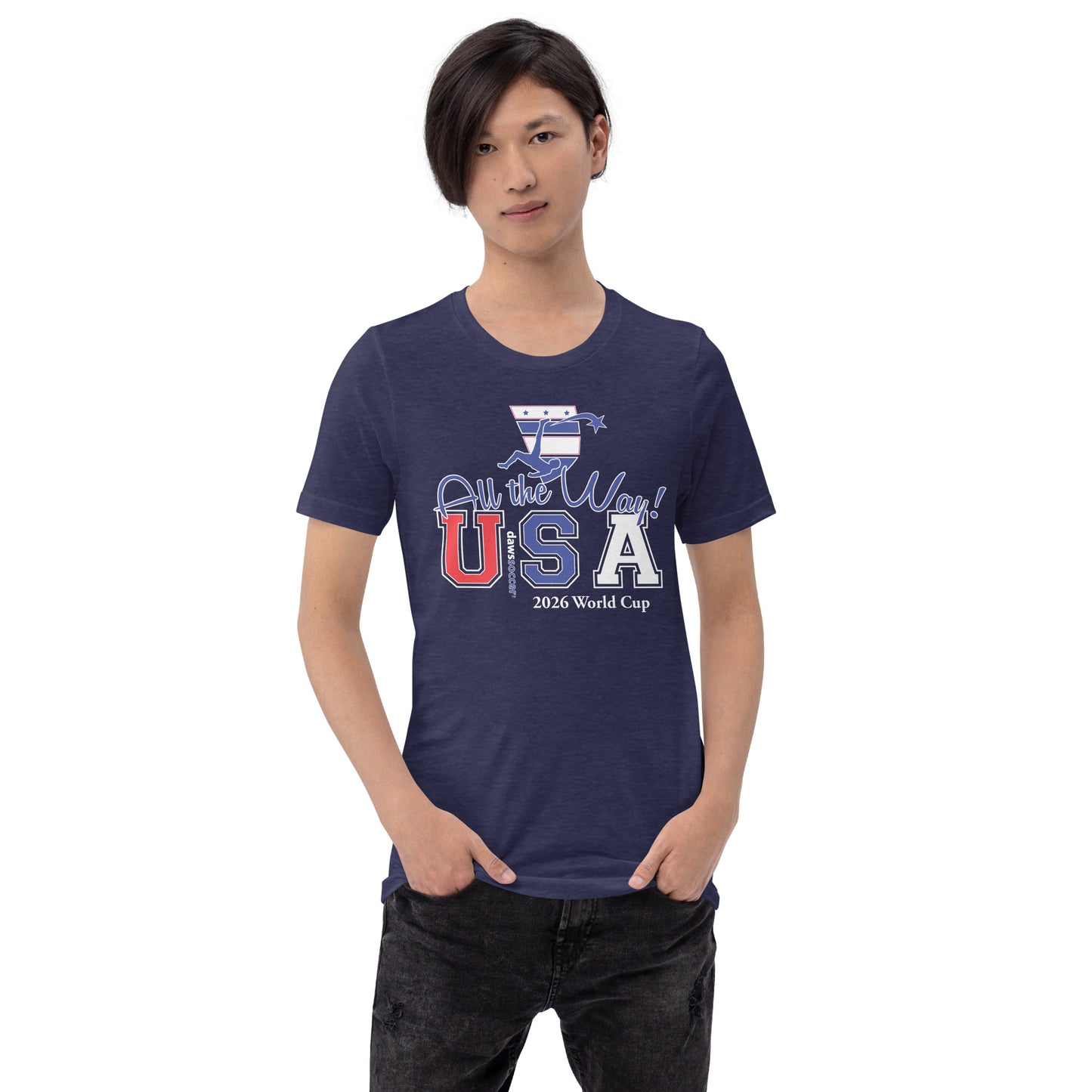 USA all the way world cup lightning strike Unisex t-shirt