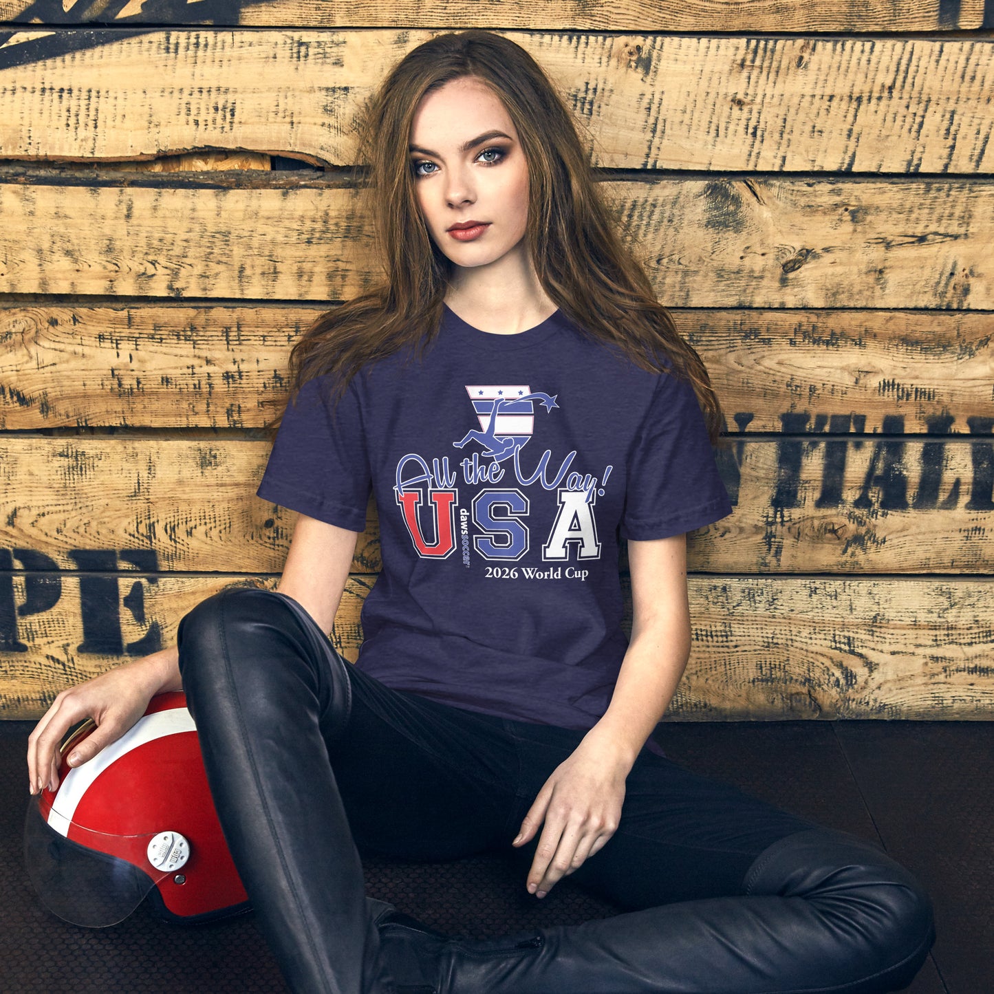 USA all the way world cup lightning strike Unisex t-shirt