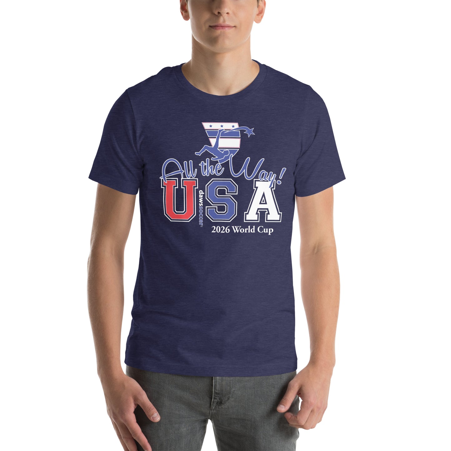 USA all the way world cup lightning strike Unisex t-shirt