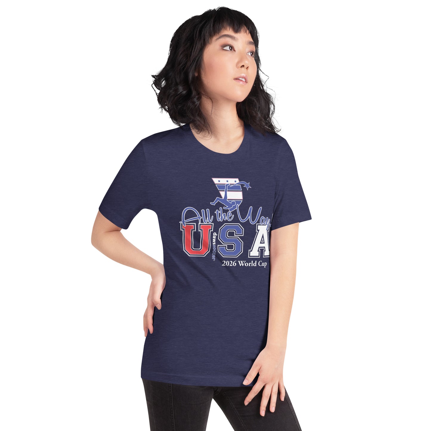 USA all the way world cup lightning strike Unisex t-shirt