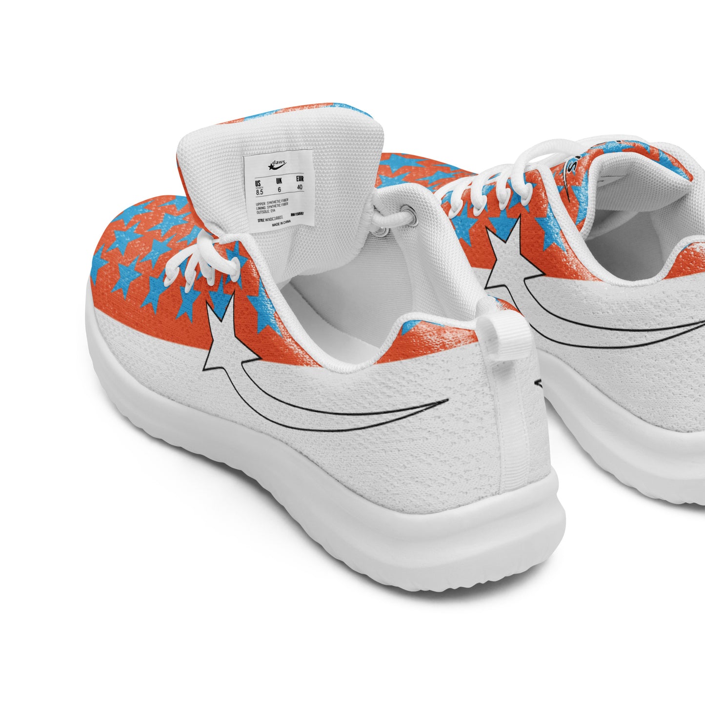 Daws orange and white Starfly women's running shoe