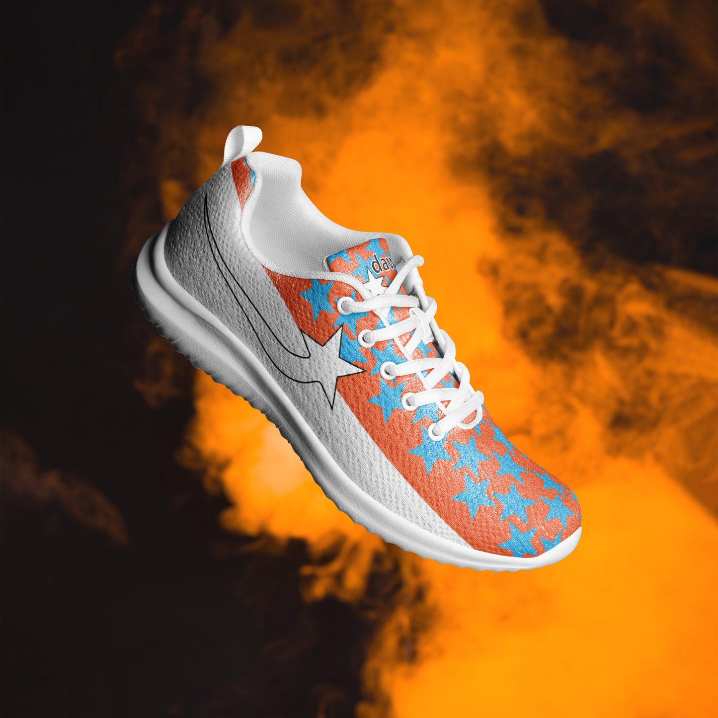 Daws orange and white Starfly women's running shoe