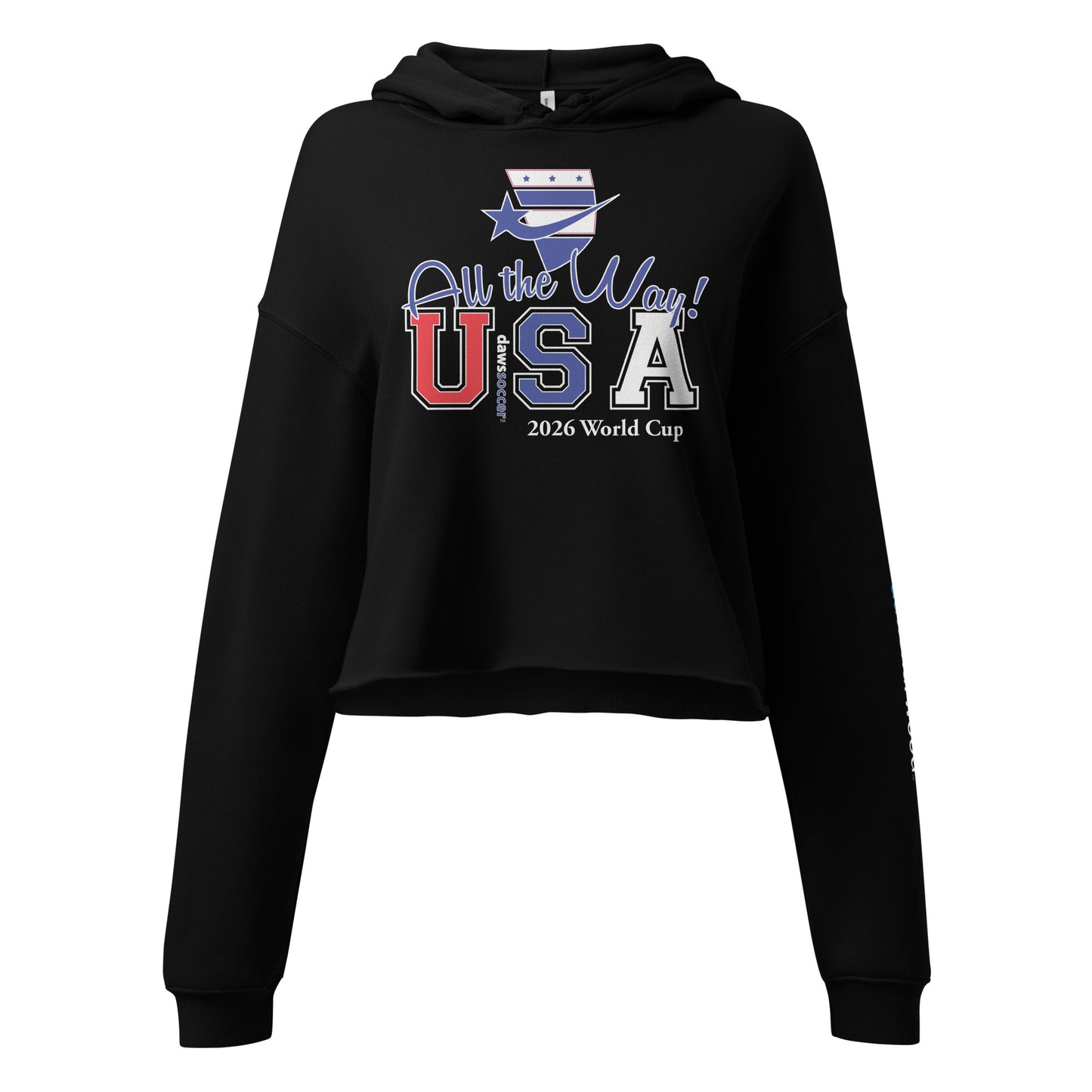 USA all the way world cup 2026 Crop Hoodie