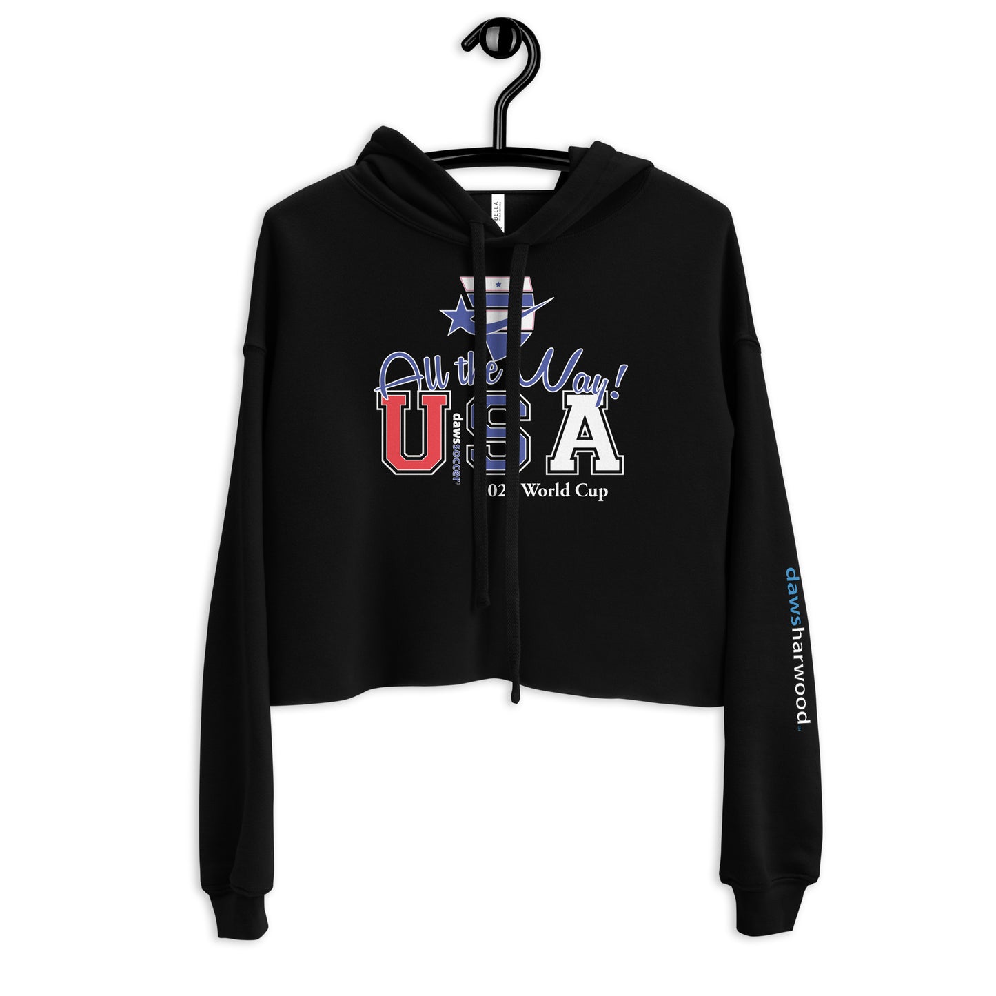 USA all the way world cup 2026 Crop Hoodie