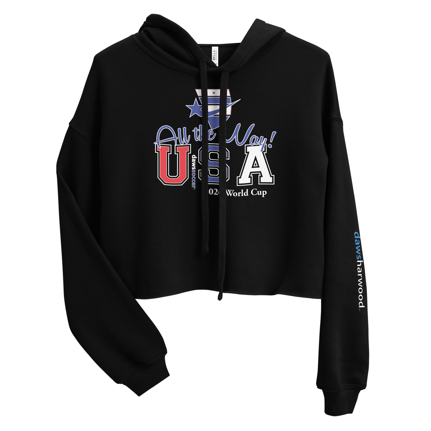 USA all the way world cup 2026 Crop Hoodie