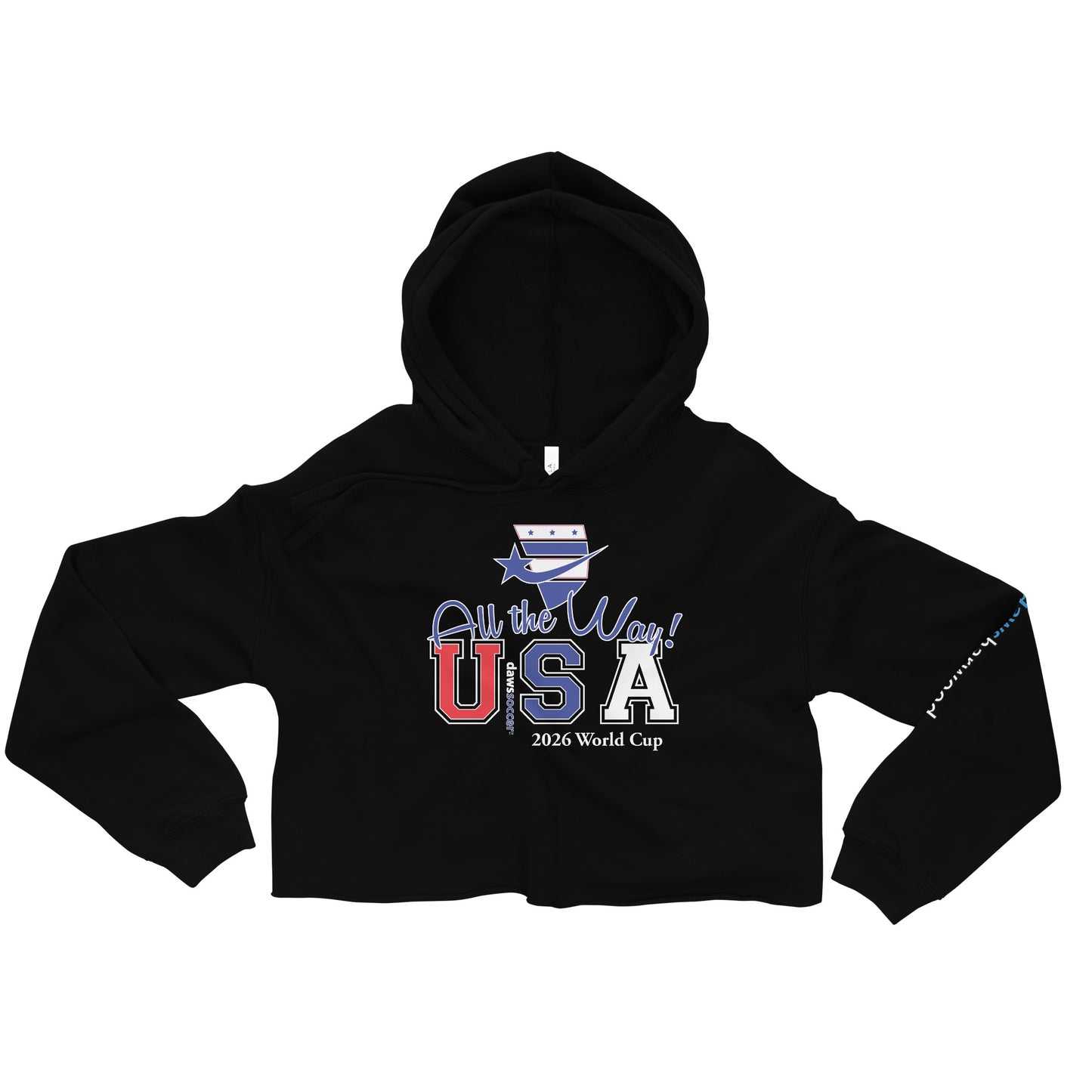 USA all the way world cup 2026 Crop Hoodie