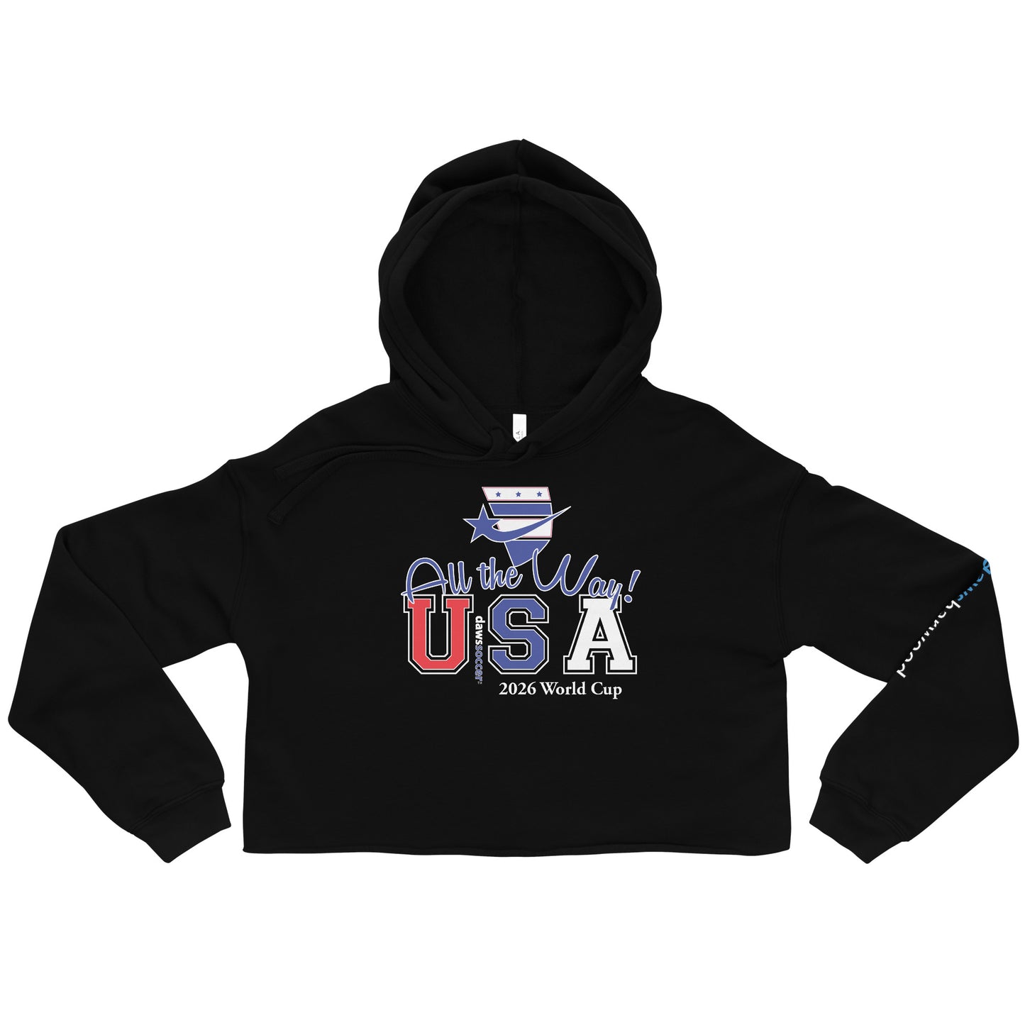 USA all the way world cup 2026 Crop Hoodie