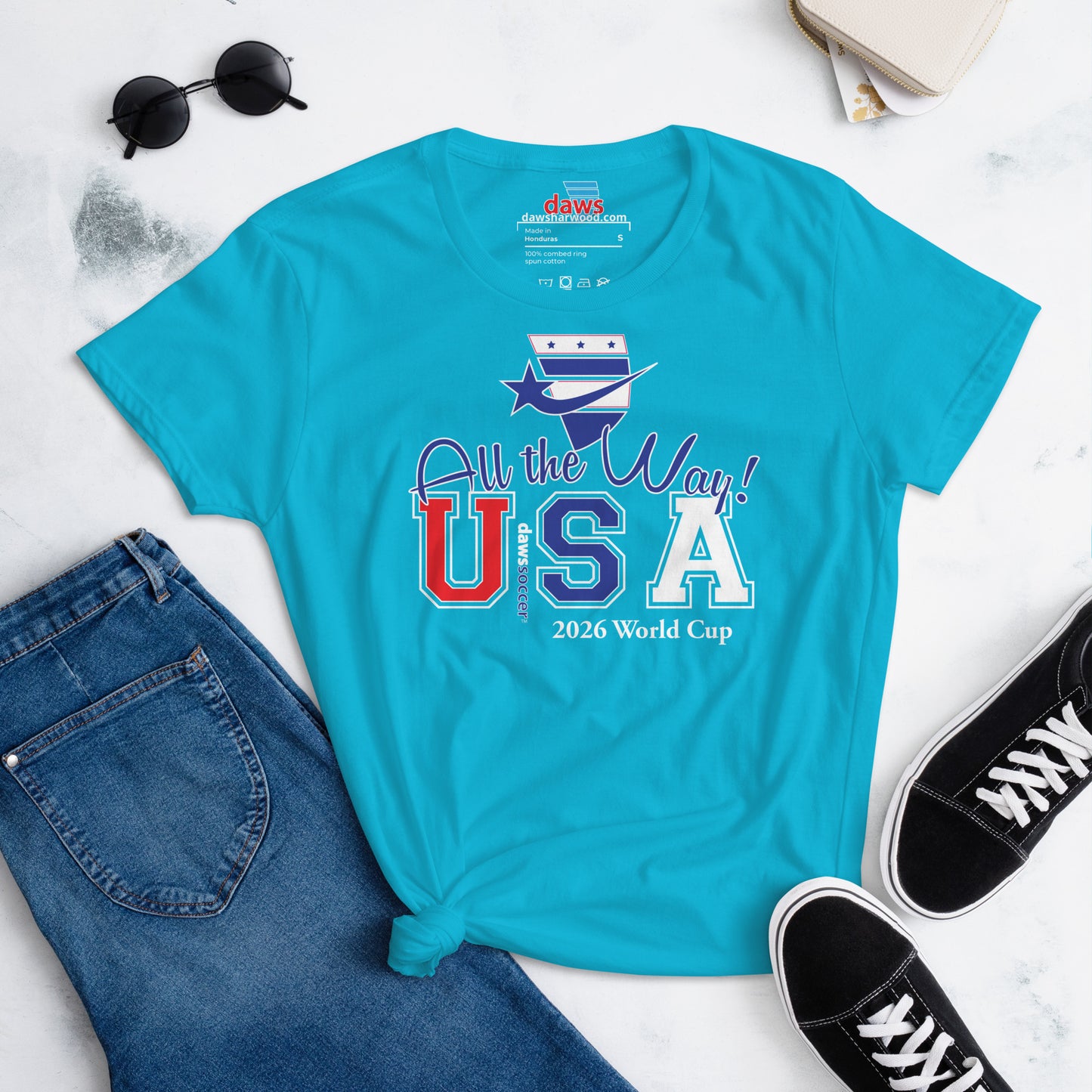 USA all the way world cup 2026 Women's short sleeve t-shirt