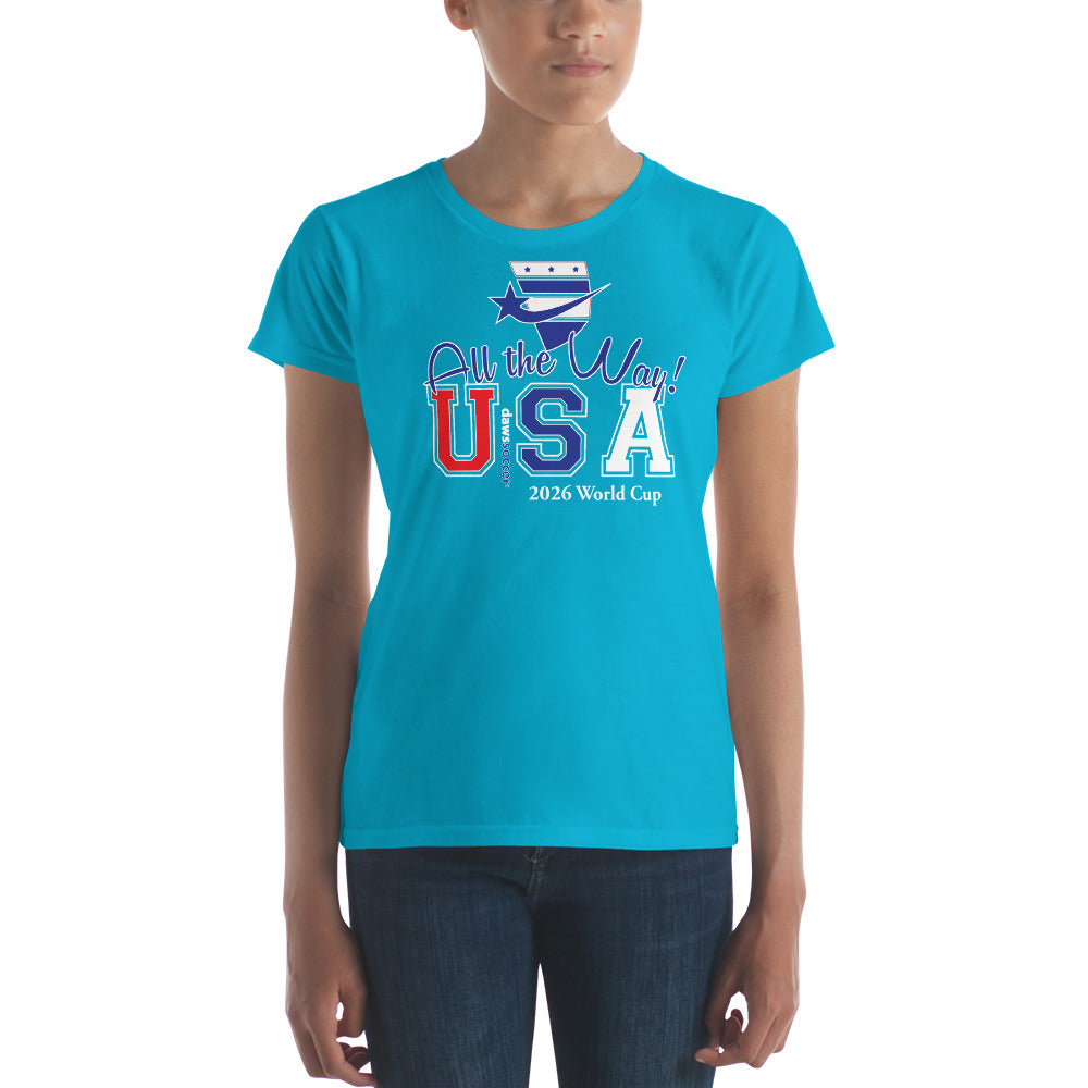 USA all the way world cup 2026 Women's short sleeve t-shirt