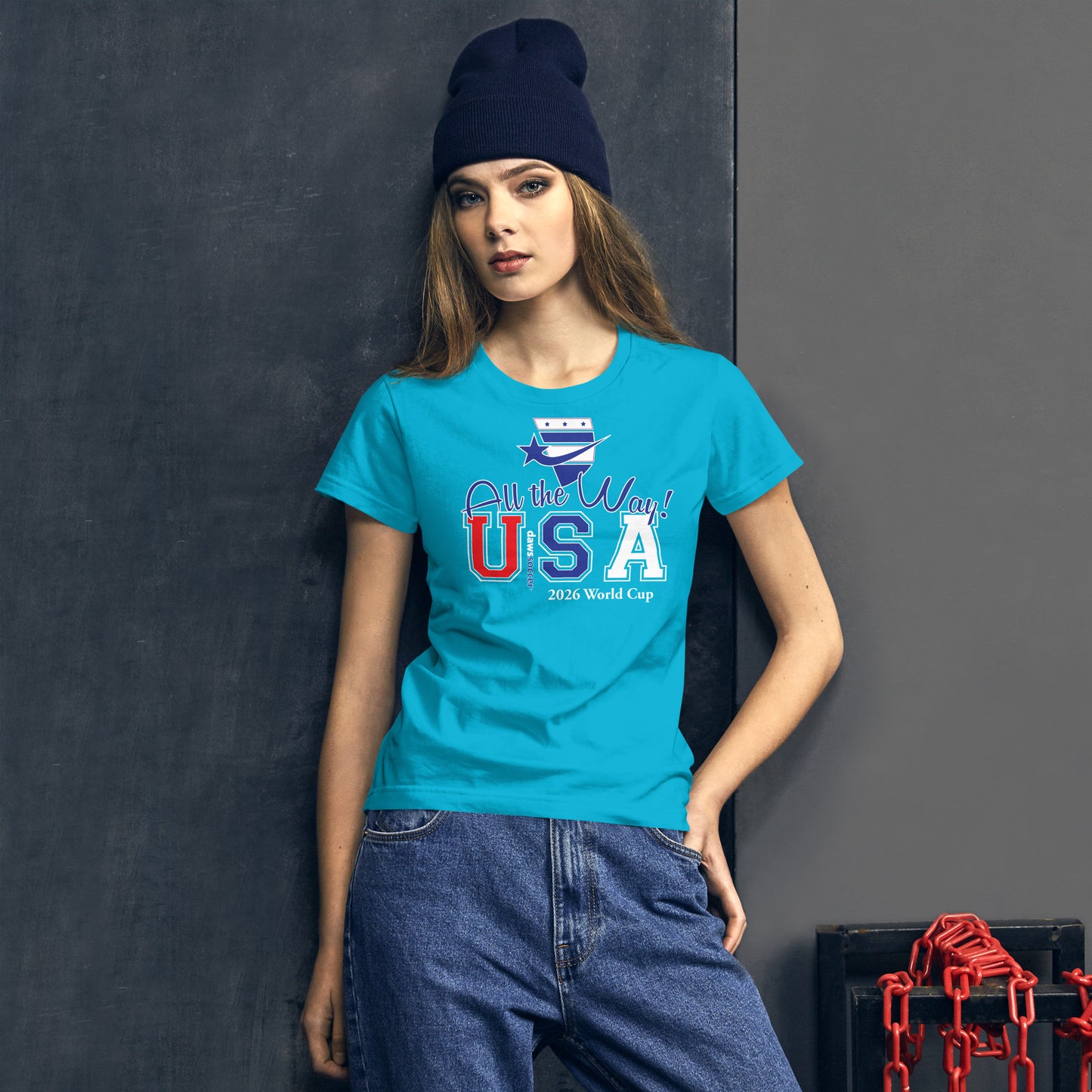 USA all the way world cup 2026 Women's short sleeve t-shirt