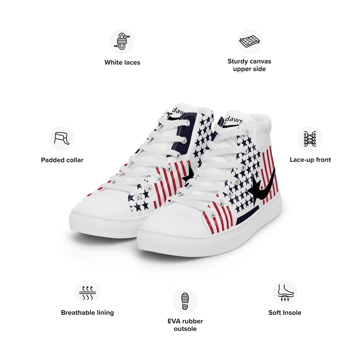 Daws Starswag Women’s high top canvas shooting star shoes