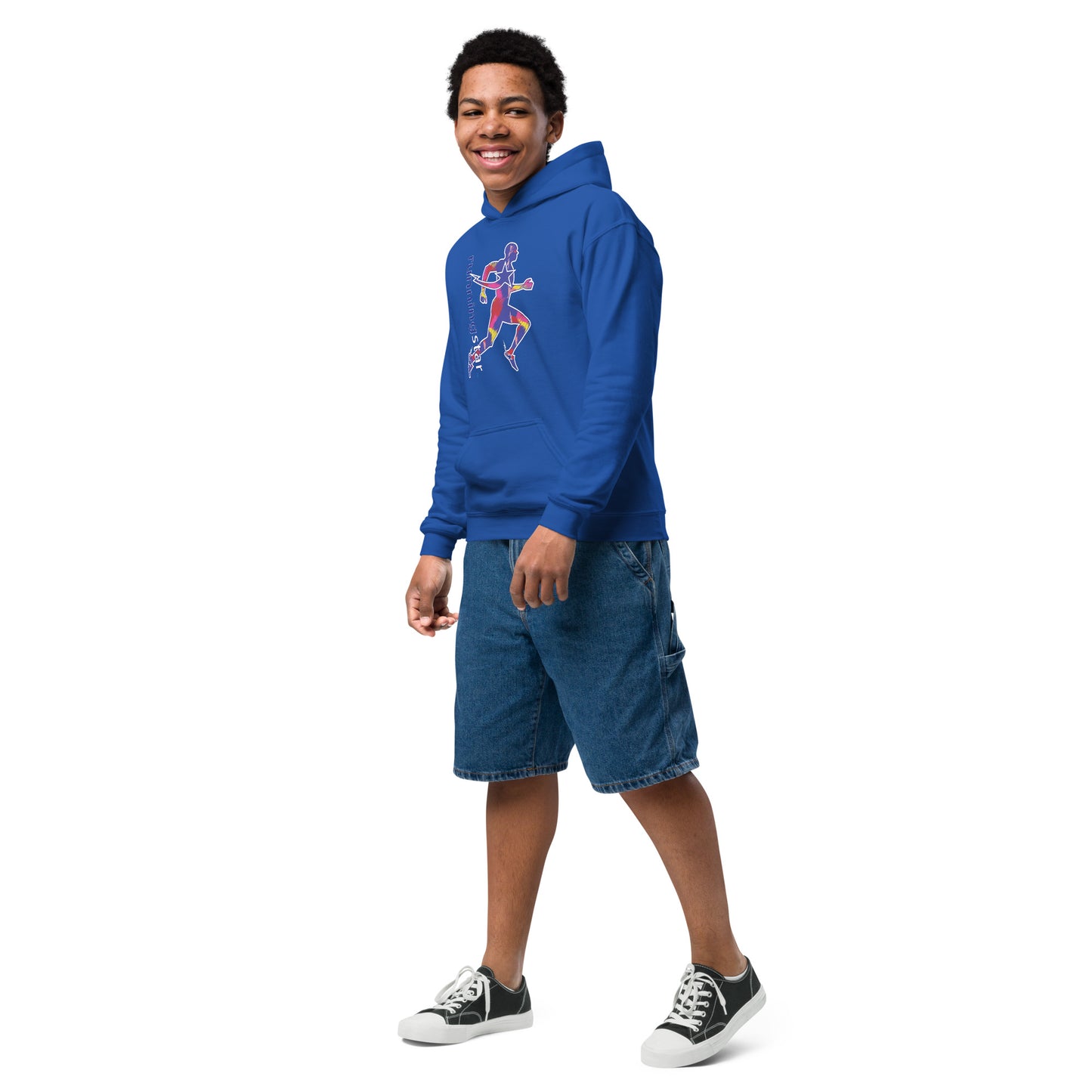 Daws running star multi color Youth heavy blend hoodie