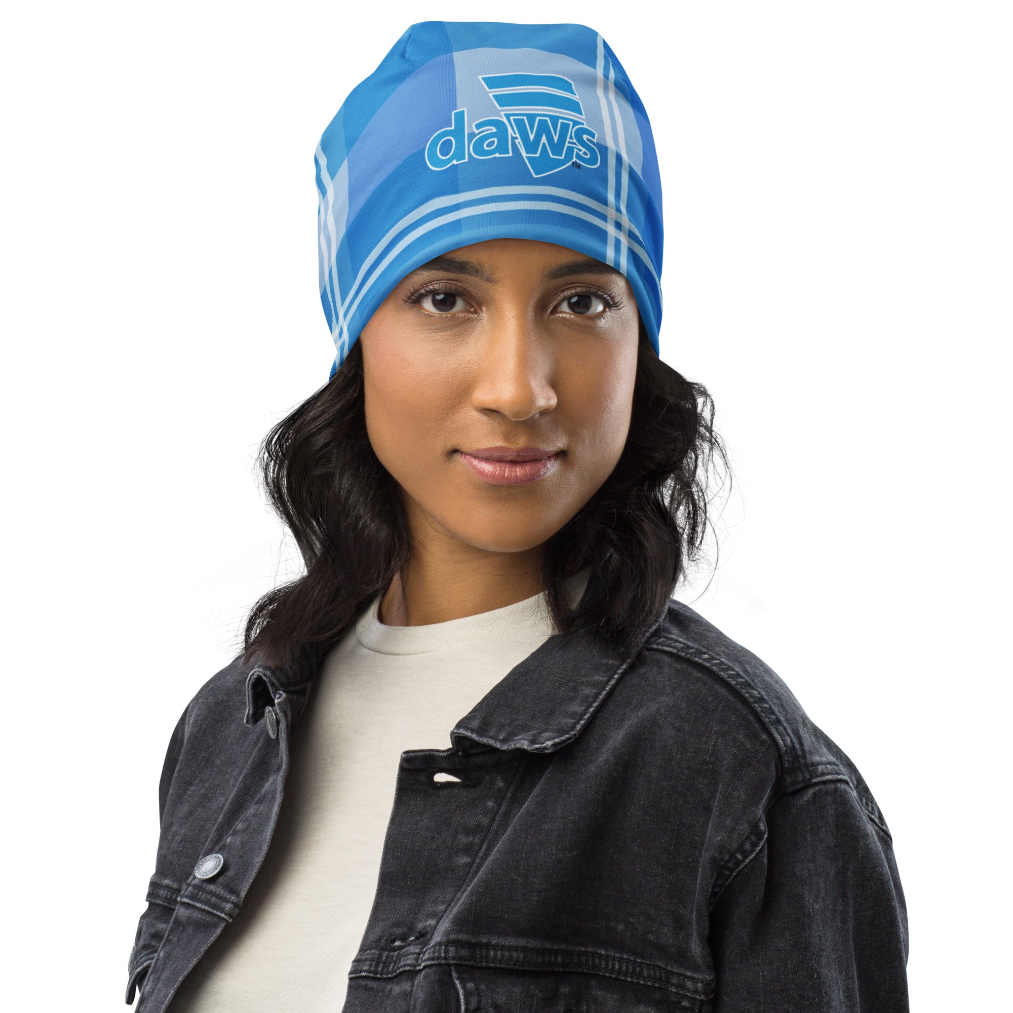 Daws blue plaid Beanie