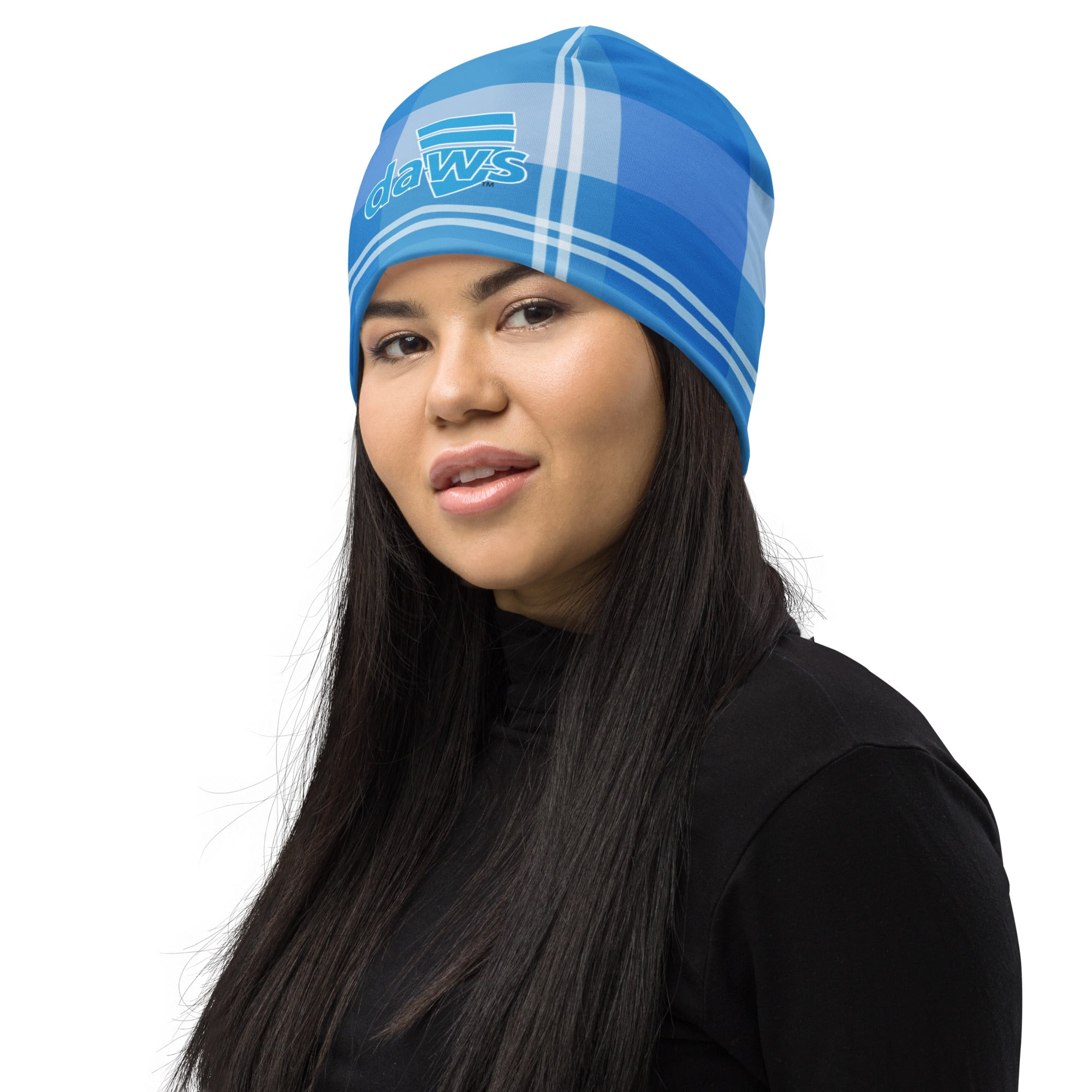 Daws blue plaid Beanie