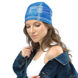 Daws blue plaid Beanie