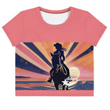 Daws beach cowgirl Crop Tee